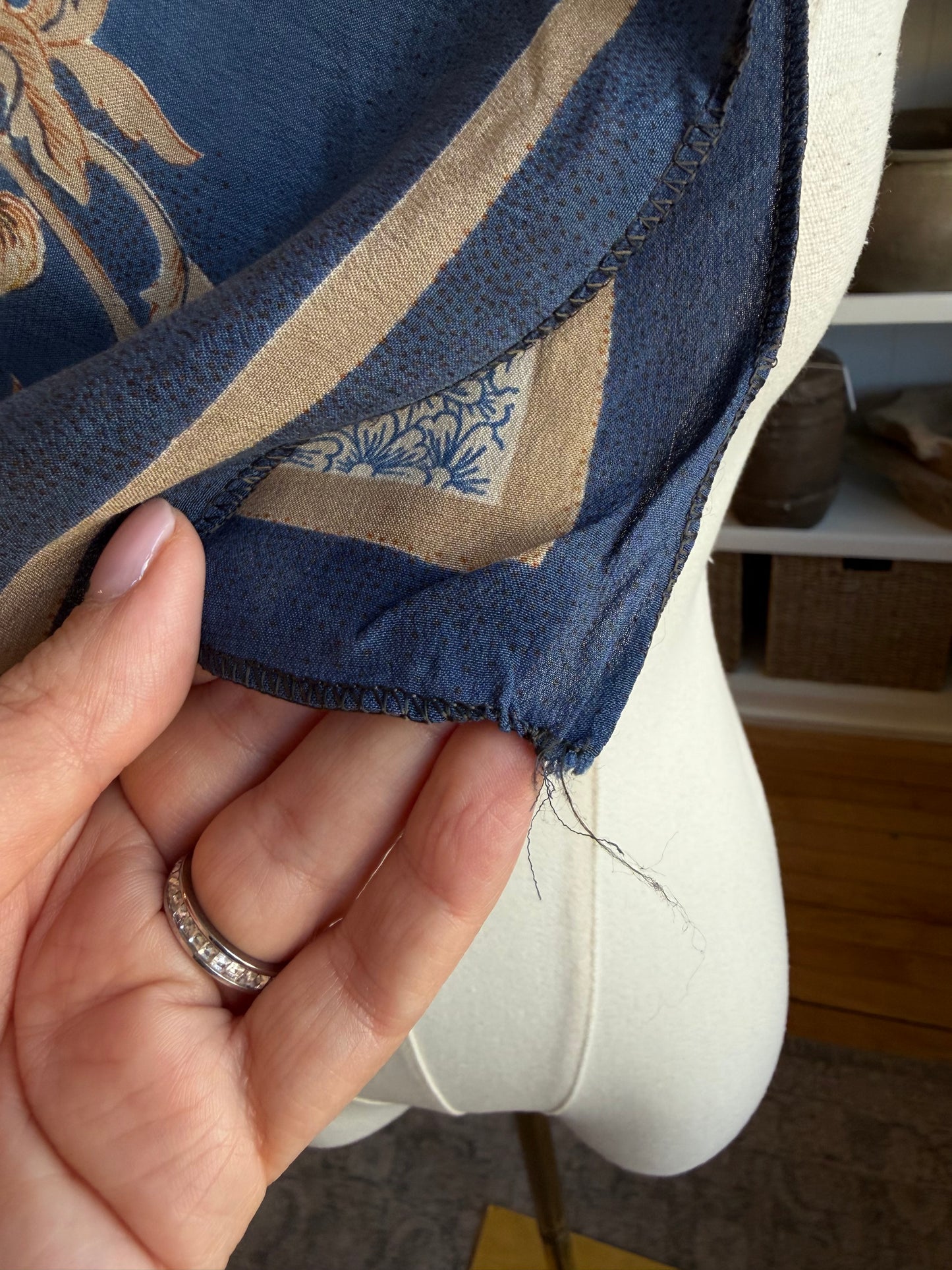 Paris vintage silk scarf #10