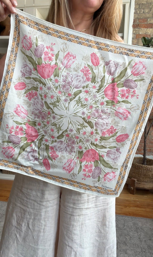 #4 Vintage Burberry cotton scarf