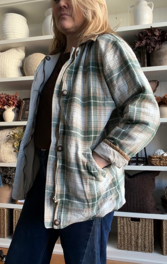 90s Brandon Thomas reversible chore coat. Fits XS-M petite