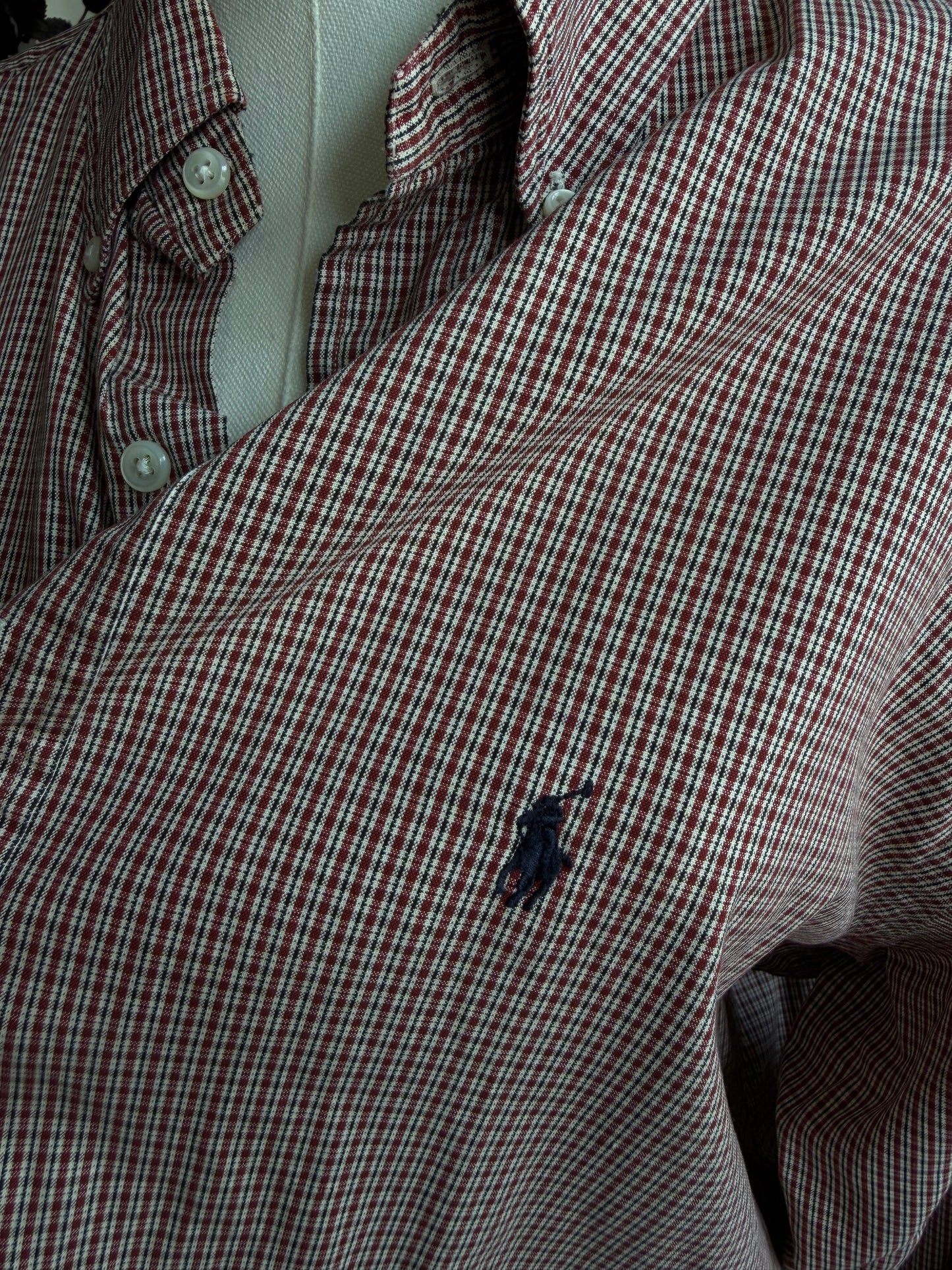 90s Ralph Lauren Yarmouth plaid button down. Made in Hong Kong. Fits M-XL