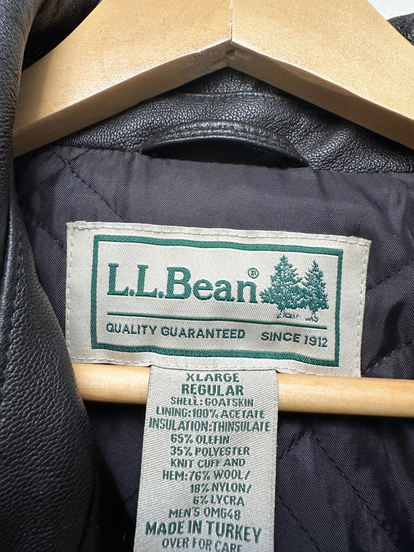 Vintage LL Bean leather bomber jacket