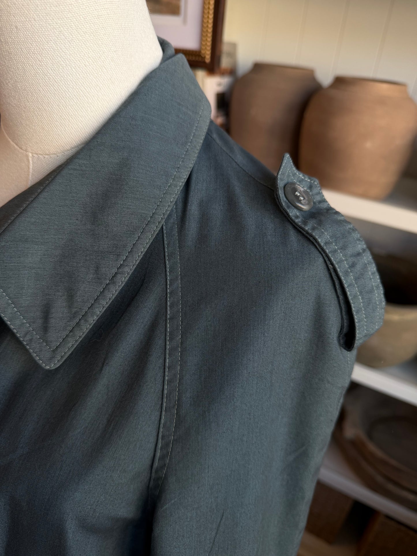 Vintage Kleiderhaus Classic blue trench #10