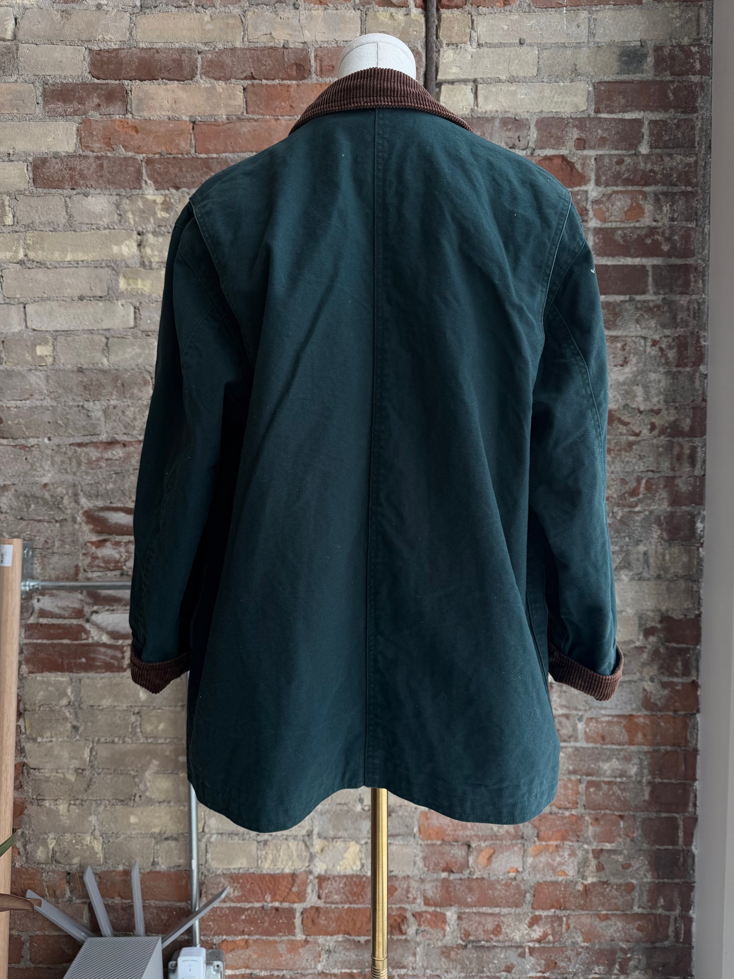 90s LLBean green barn coat