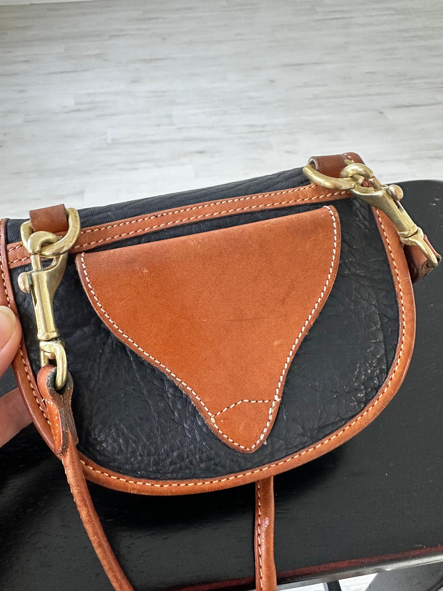 90s Dooney and Bourke mini Calvary belt bag in black