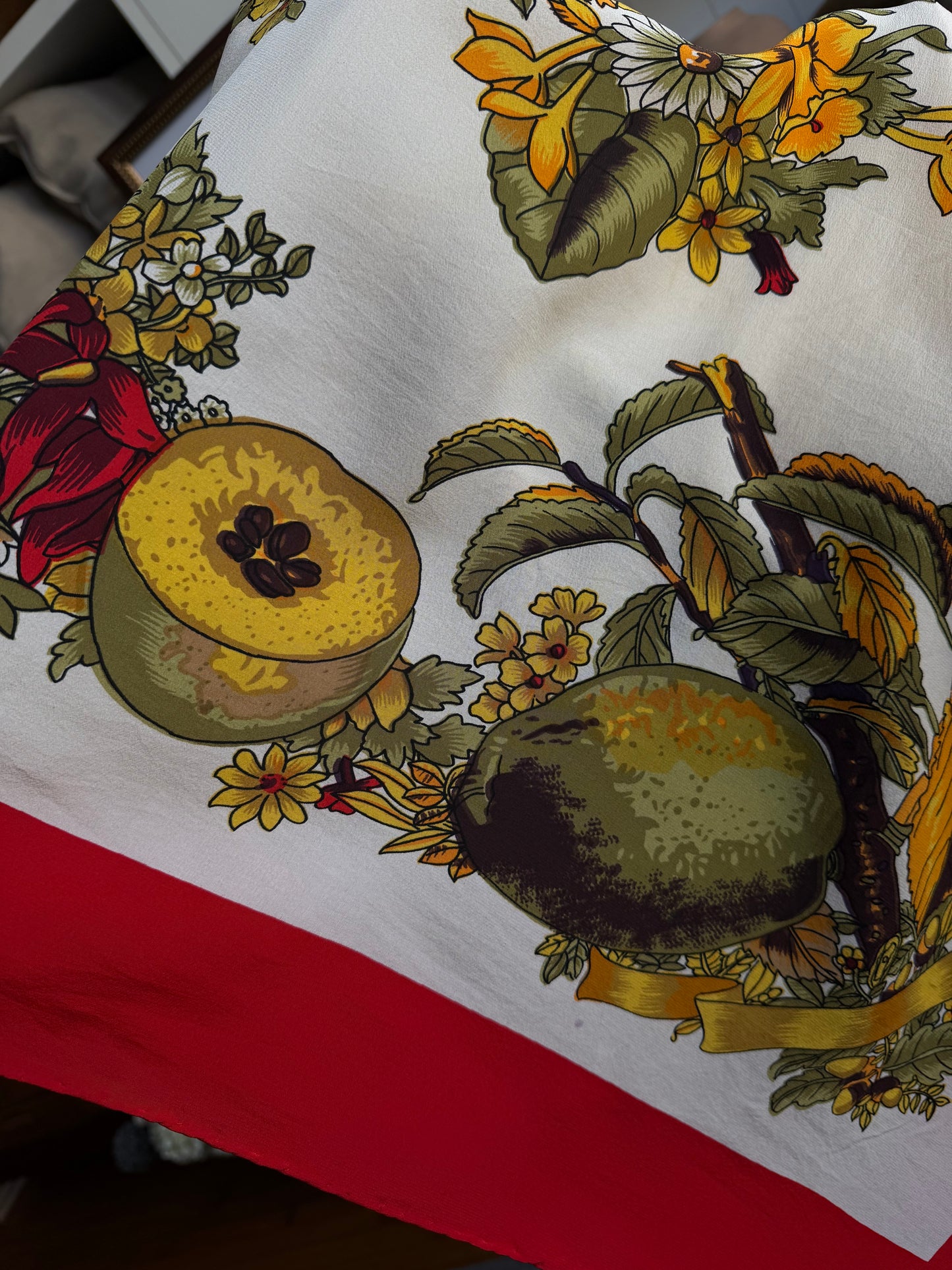 Paris vintage silk scarf #13