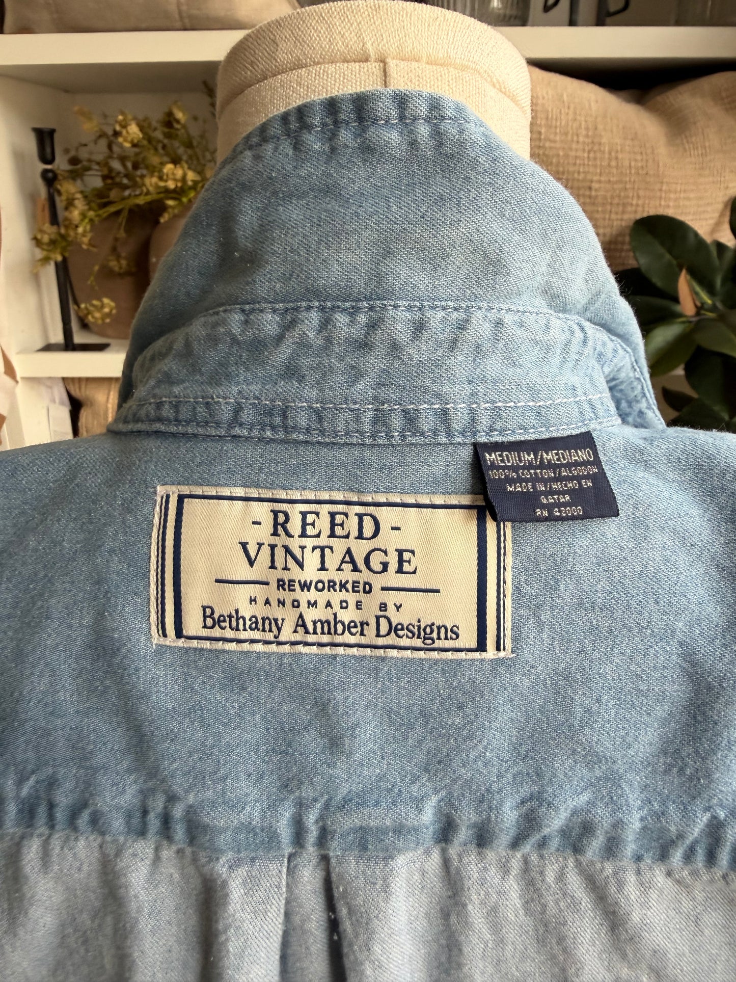 #1 Denim Reworked Button Down