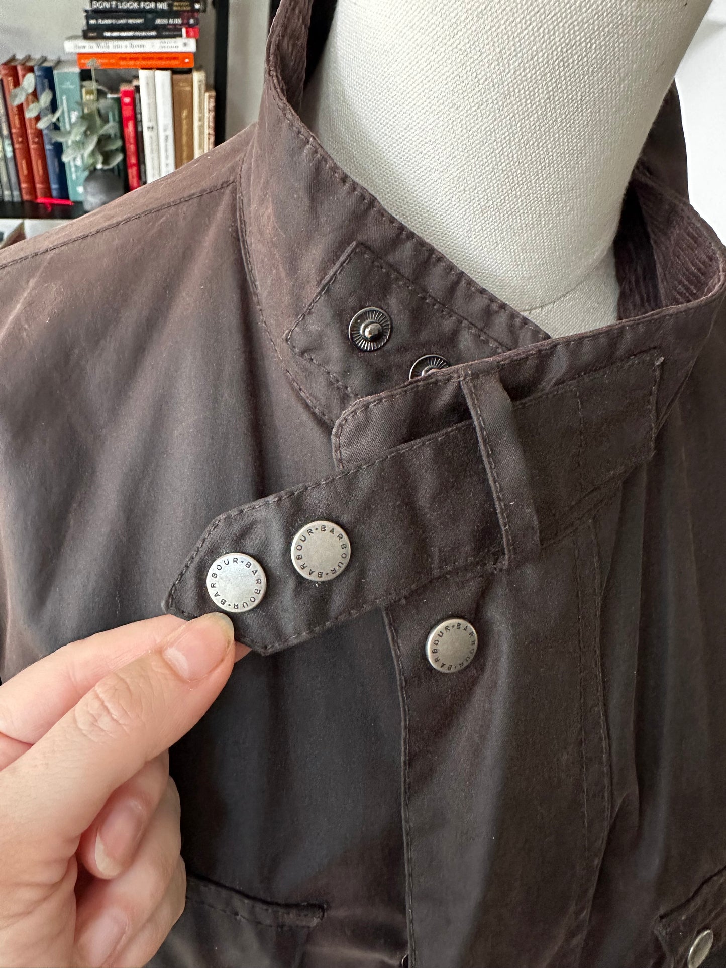 Barbour Duke cotton waxed jacket in brown. Made in Untied Kingdom