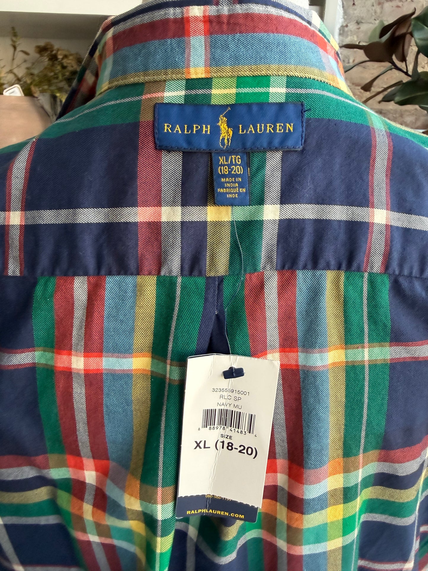 Ralph Lauren plaid poplin button down. New with tags