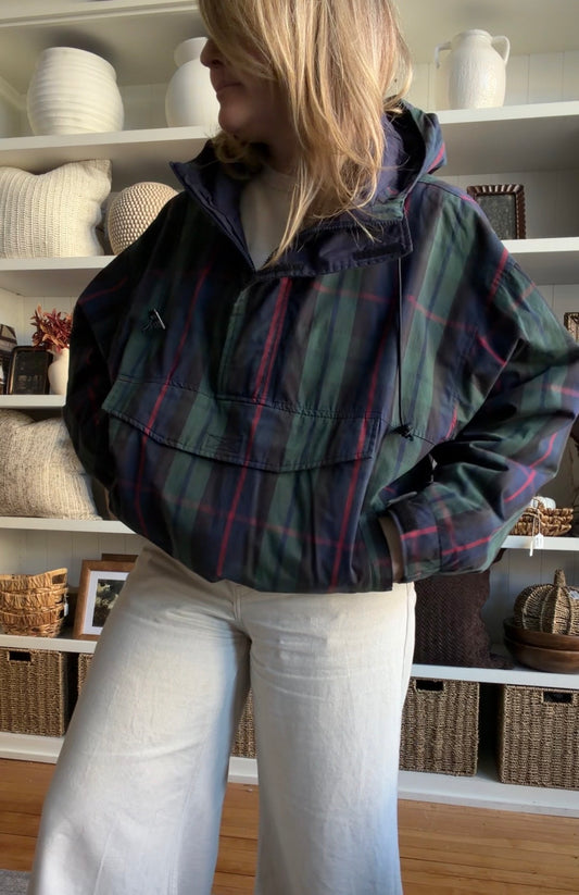 90s Gap plaid anorak parka