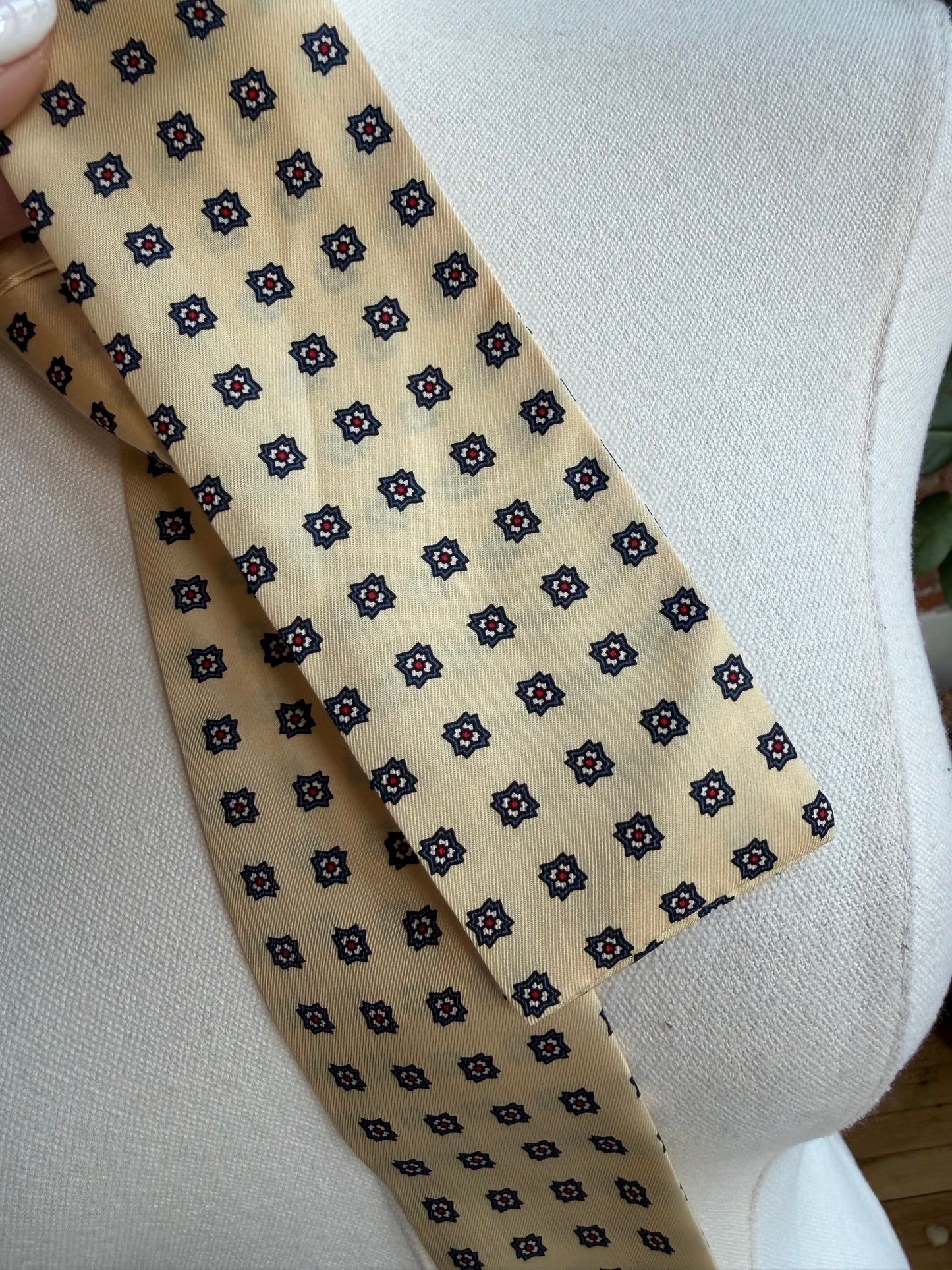 Vintage AY Strauss silk tie. Made in the USA