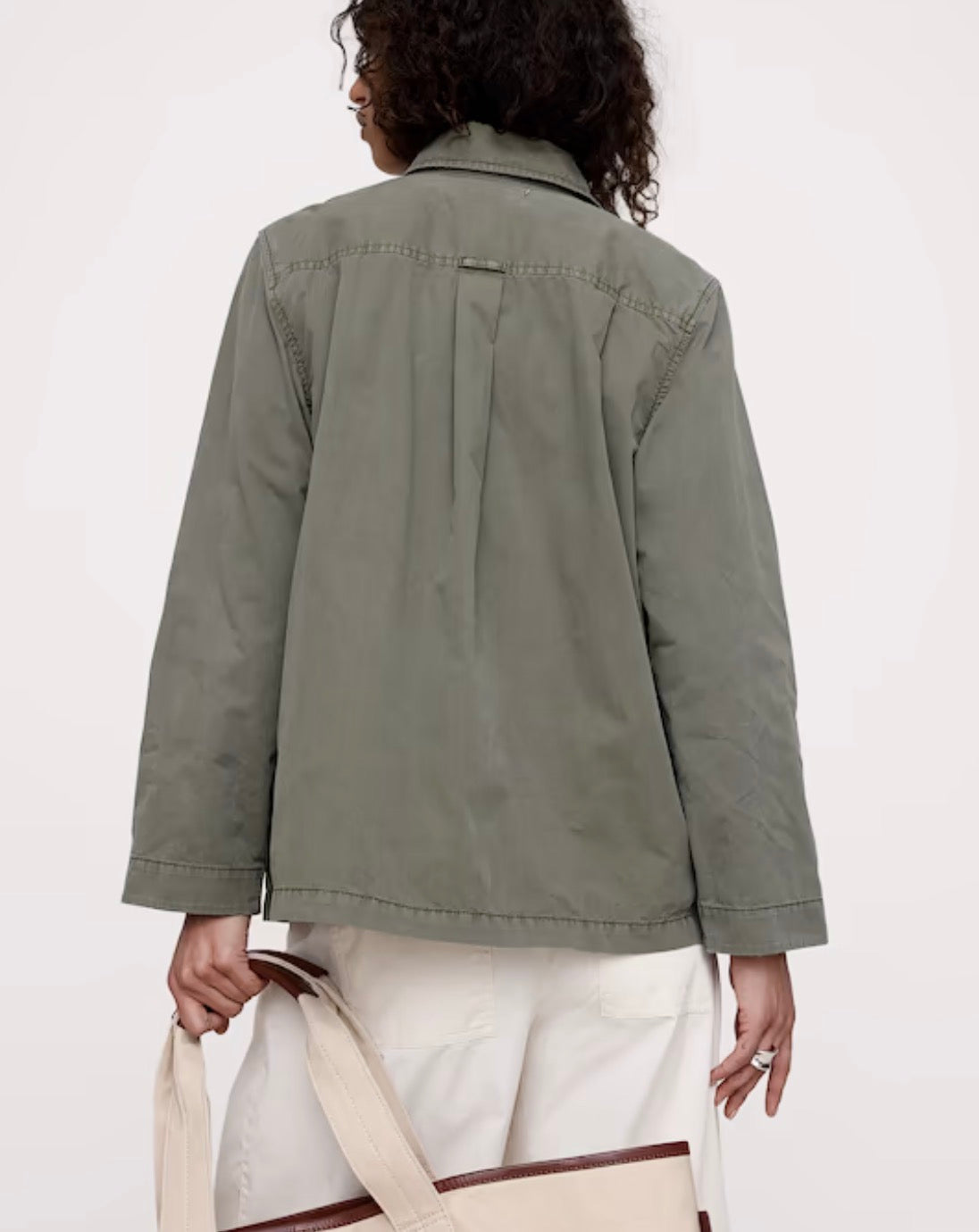 Banana Republic Cotton Twill Shirt jacket in olive green. Size L