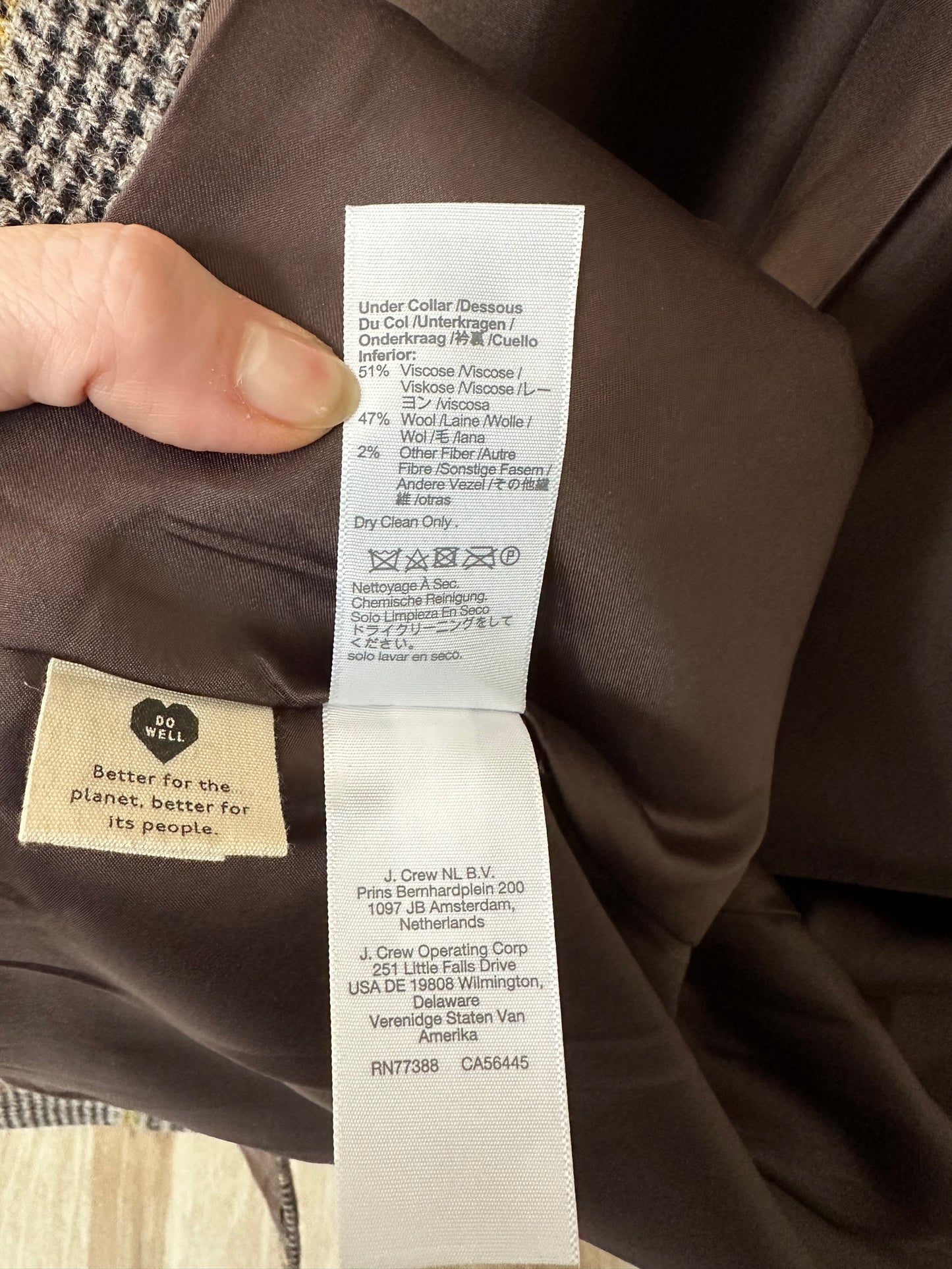 Madewell Oversized Car Coat in Glen Plaid. Size medium