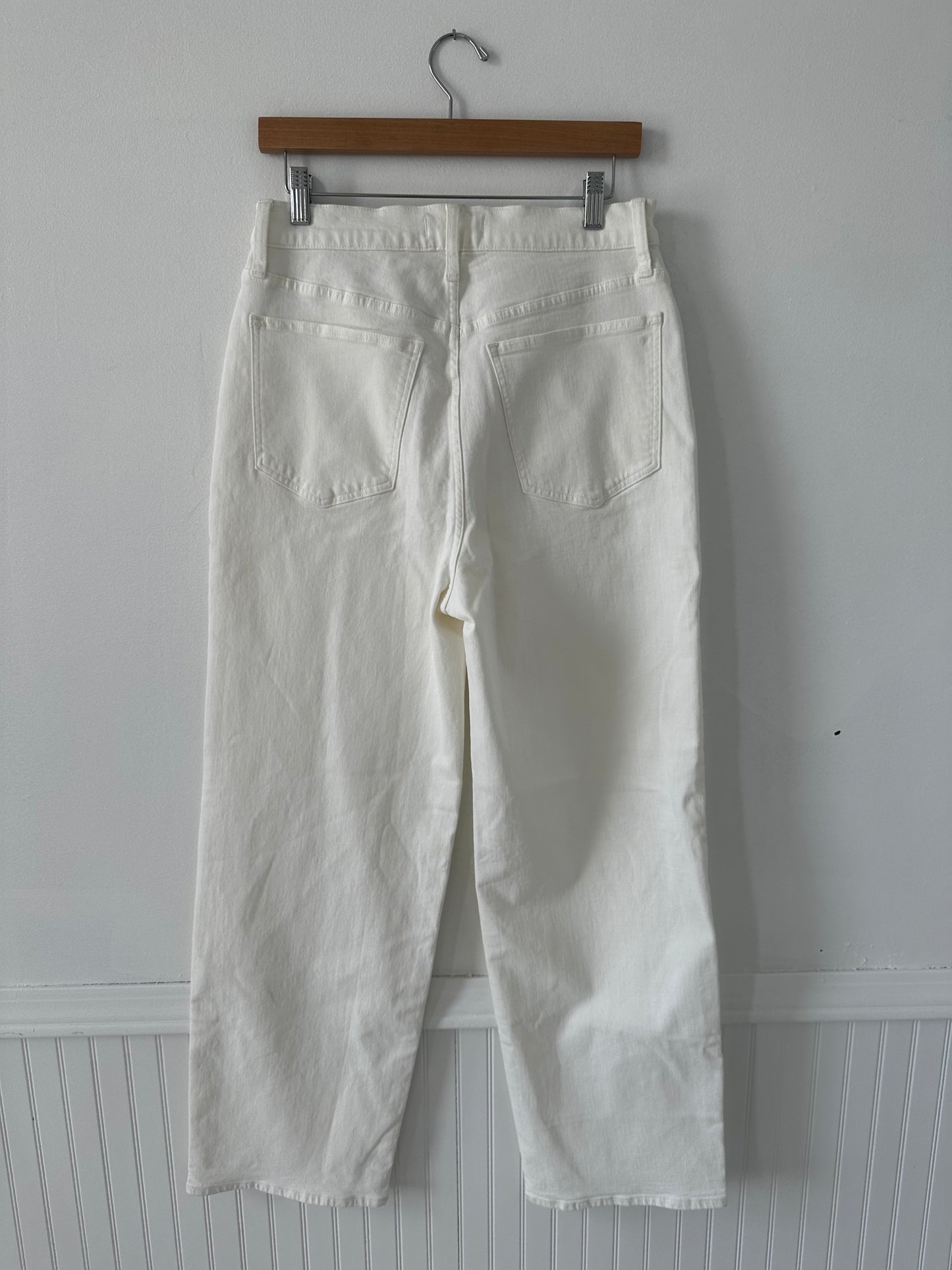 Madewell perfect vintage wide leg crop jeans in tile white NWT