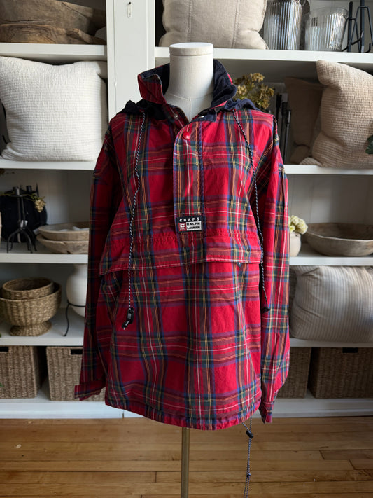 90s Chaps Ralph Lauren plaid wind breaker