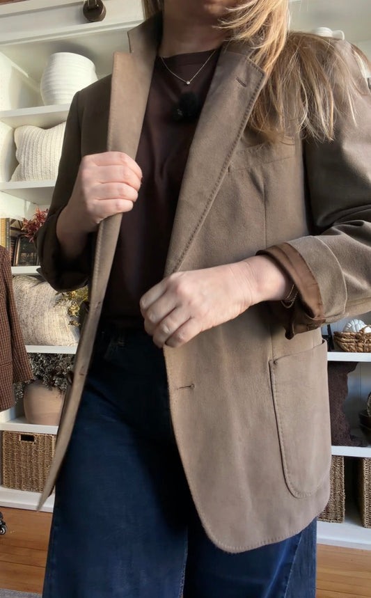 70s Bernhardt micro suede blazer. Fits S-L