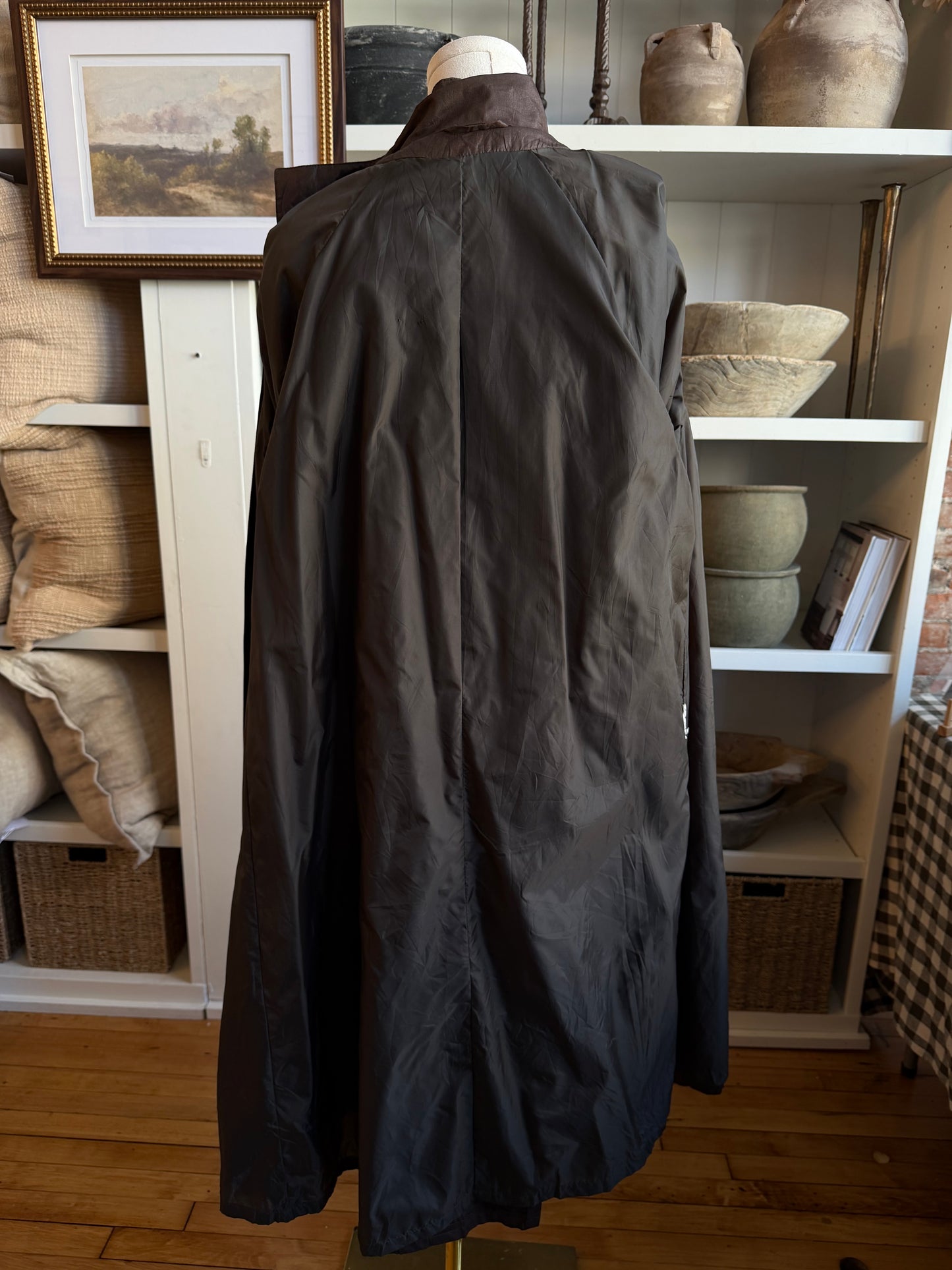 Vintage brown A line light weight coat #17