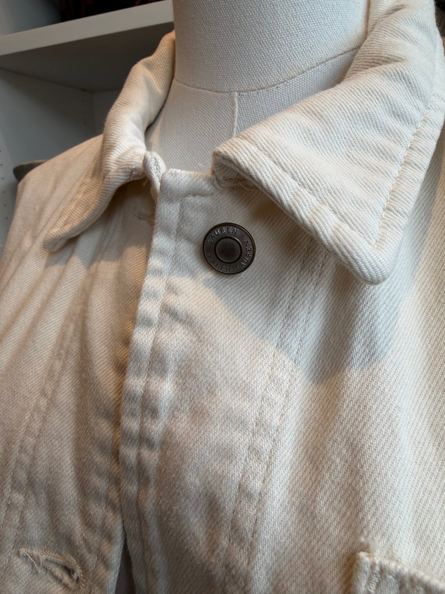 00s Lauren by Ralph Lauren cream chore coat