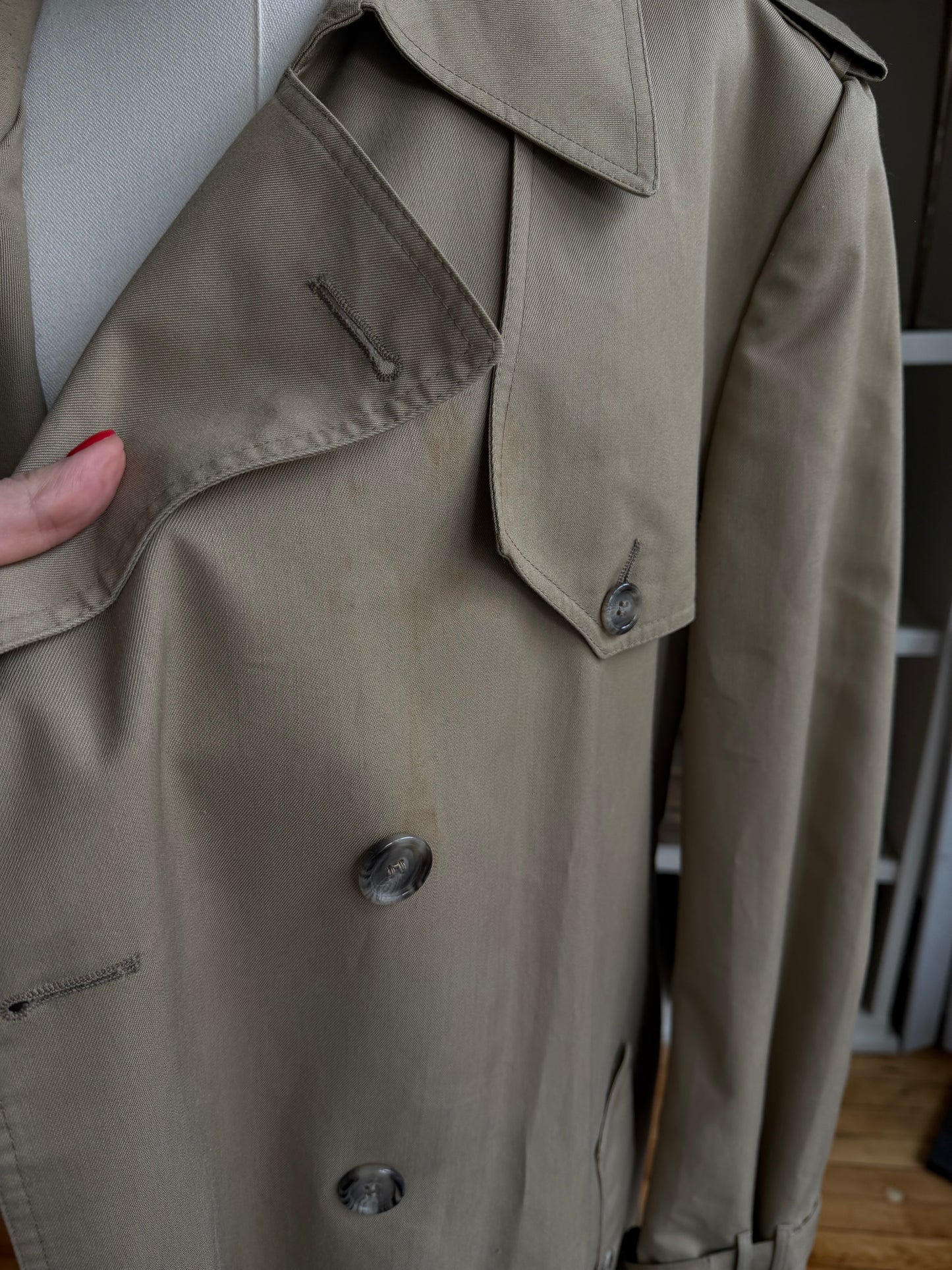 Vintage Christian Dior khaki trench
