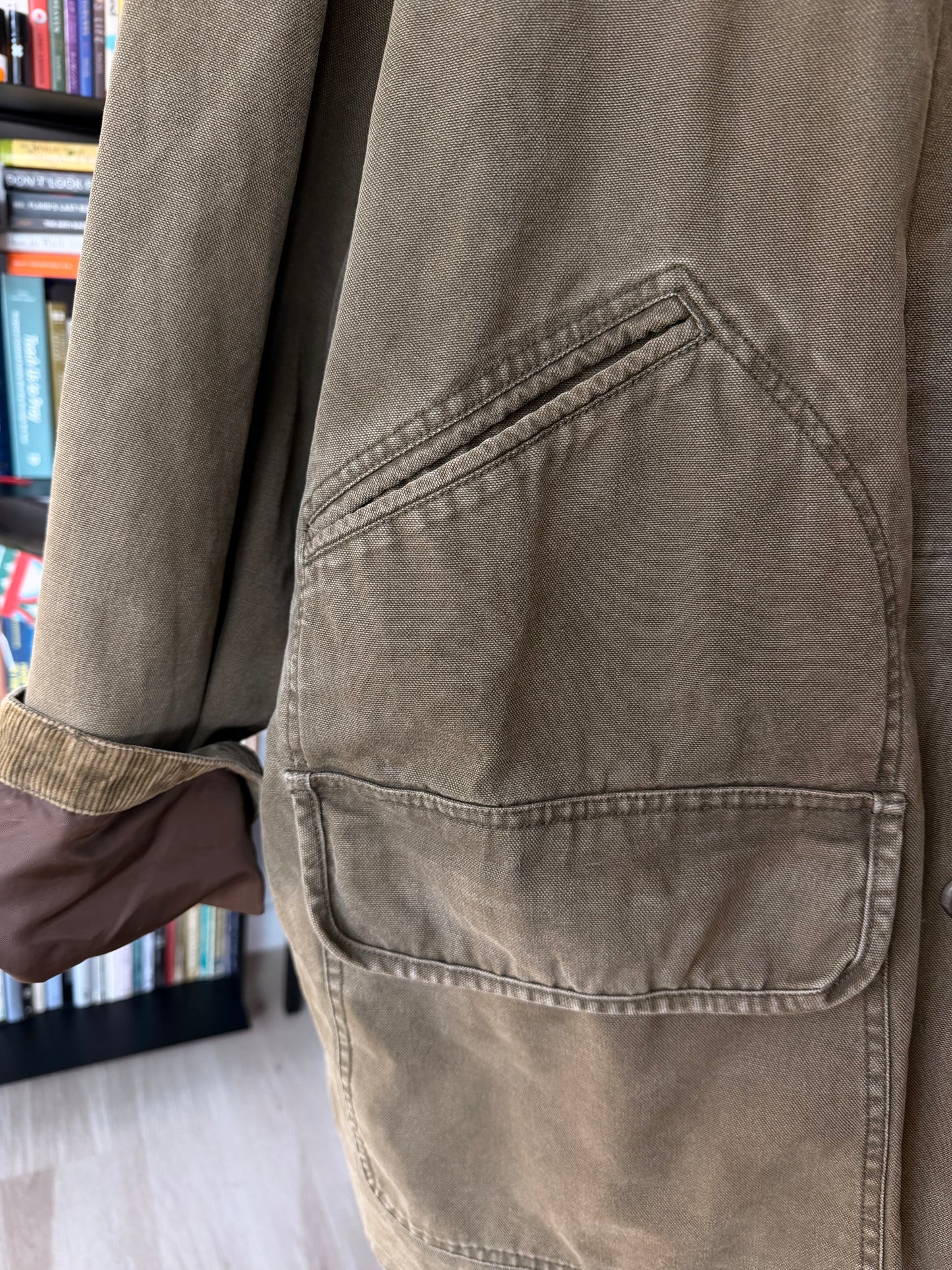 90s Banana Republic green barn coat. Made in Hong Kong