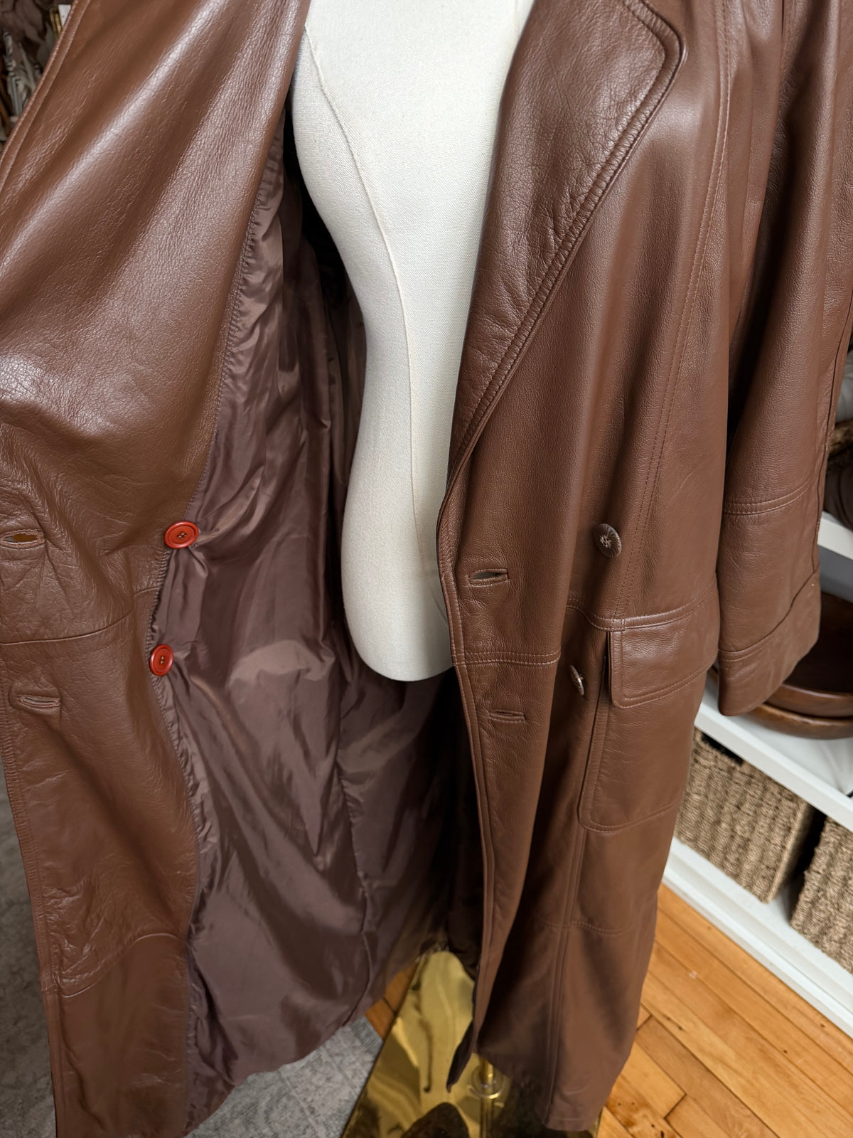 90s Together! leather trench. Fits S-L