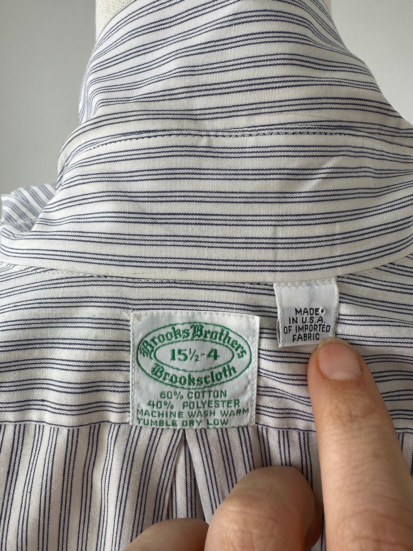 80s Brooks Brothers striped button down. Made in the USA