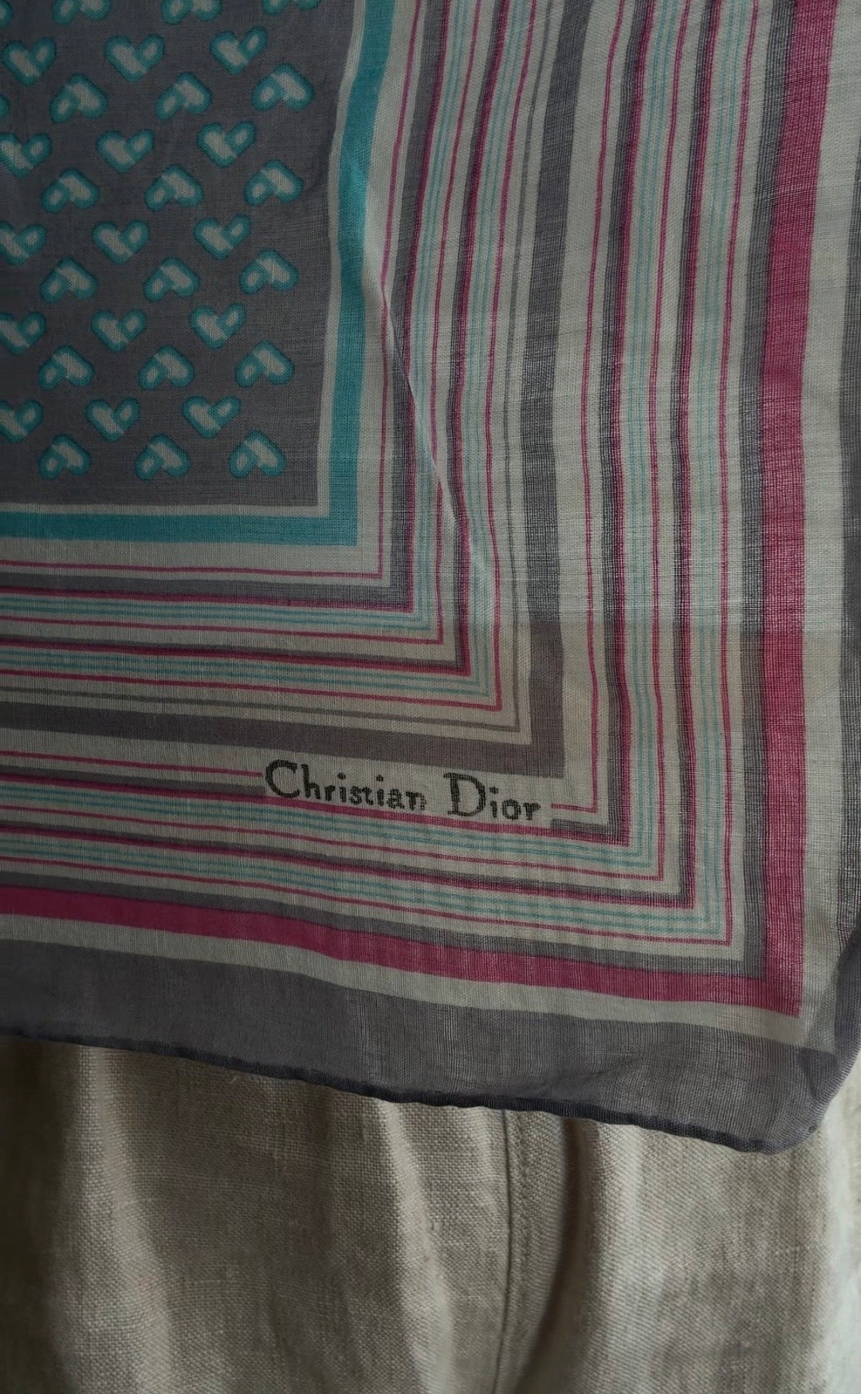 #9 Vintage Christian Dior cotton scarf