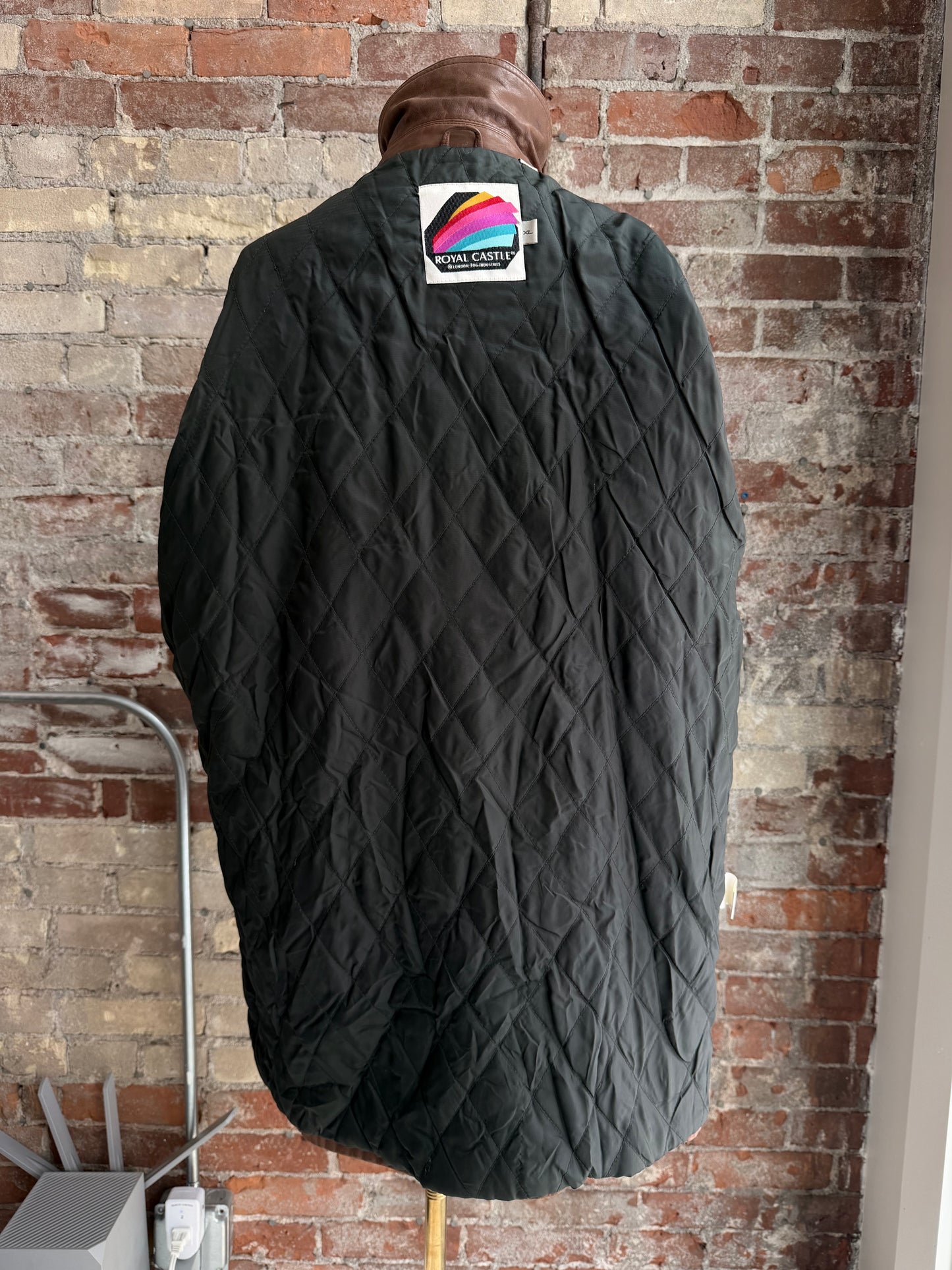 90s Royal Castle leather barn coat