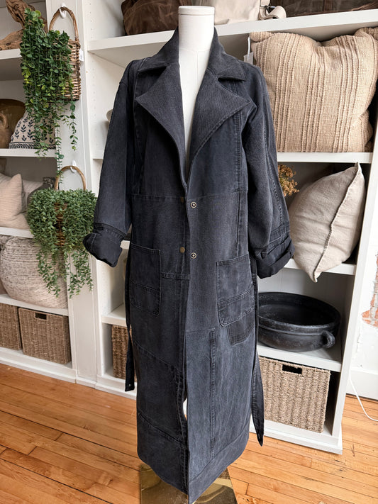 #3 Reworked Vintage Denim trench coat size medium