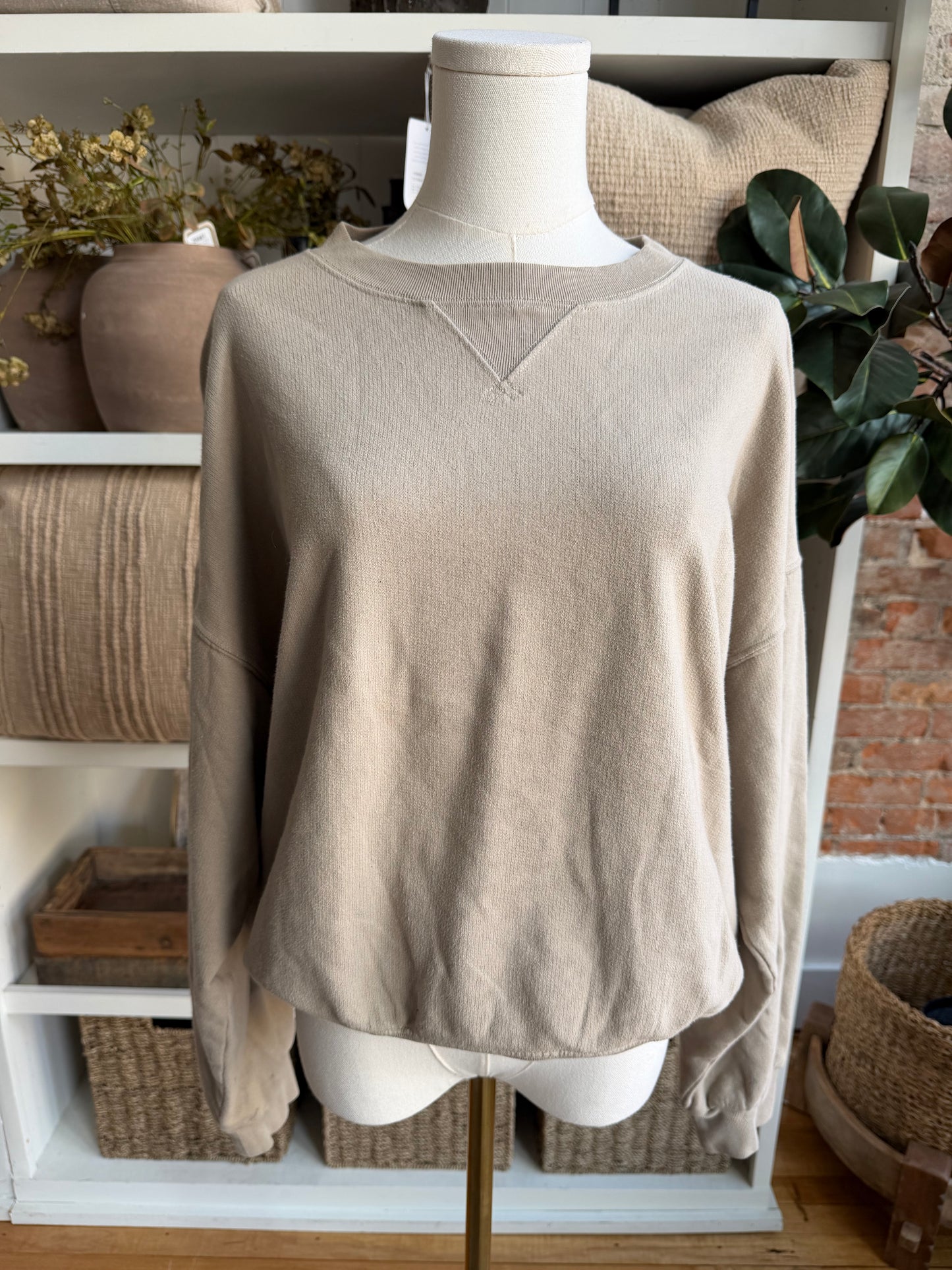 Buck Mason Vintage Interloop oversized sweatshirt. Size large