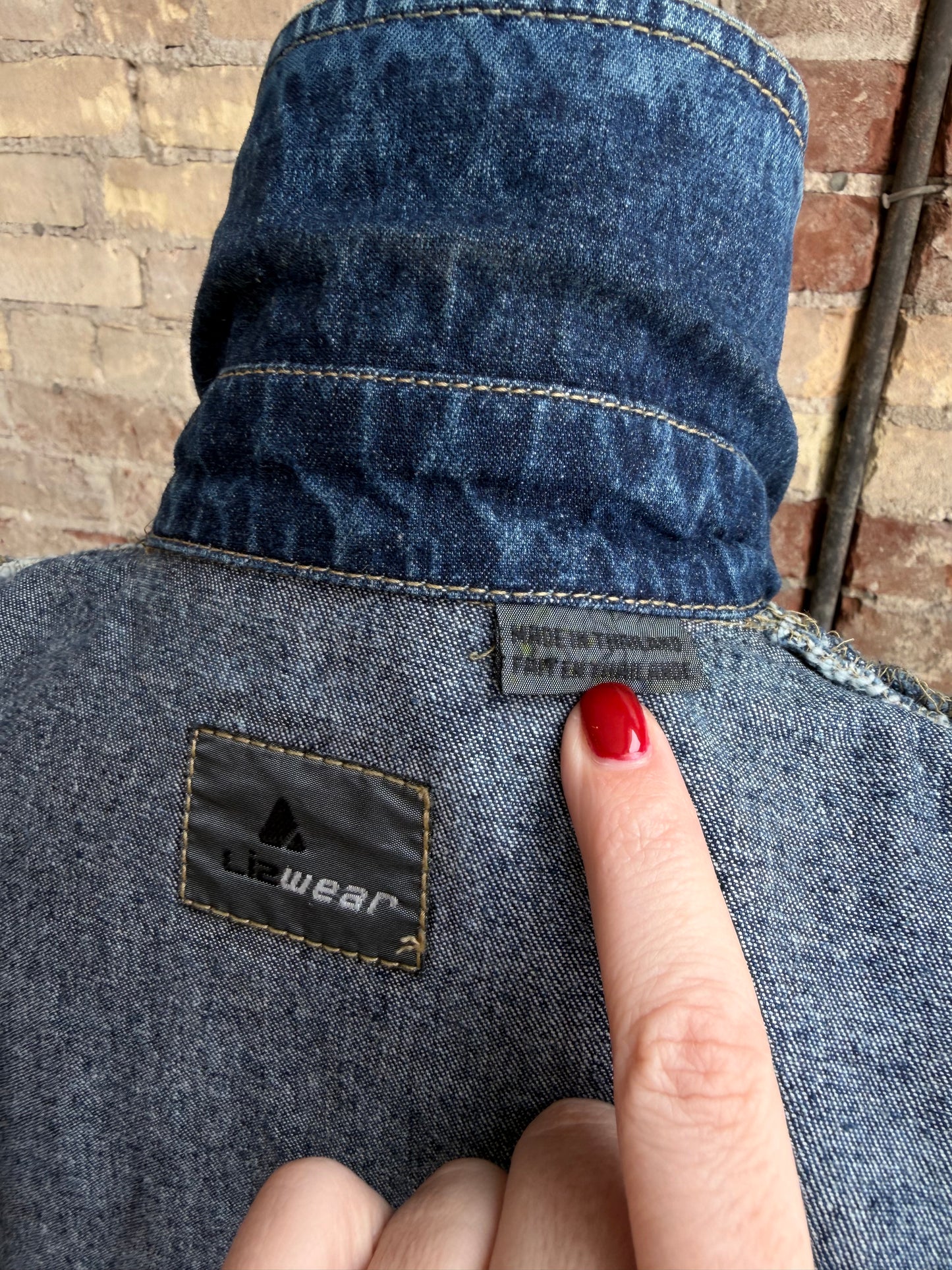 90s Lizwear denim toggle coat