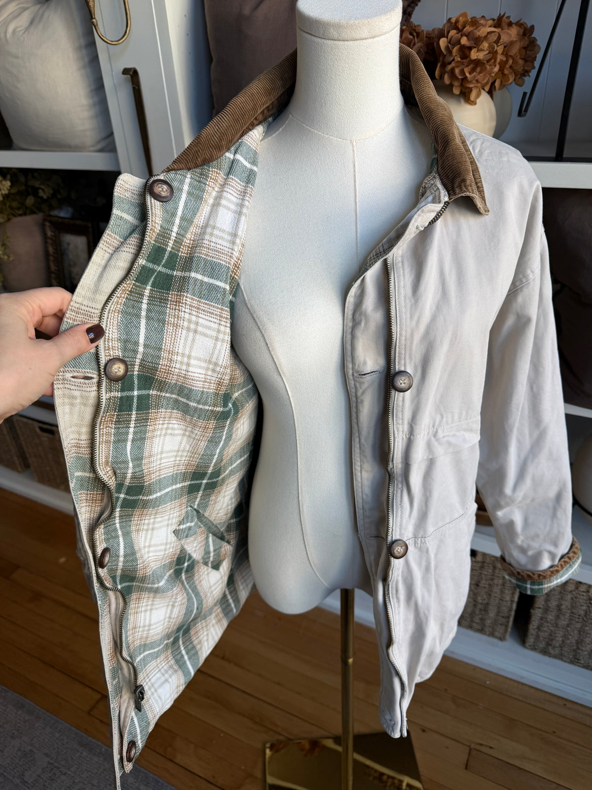 90s Brandon Thomas reversible chore coat. Fits XS-M petite