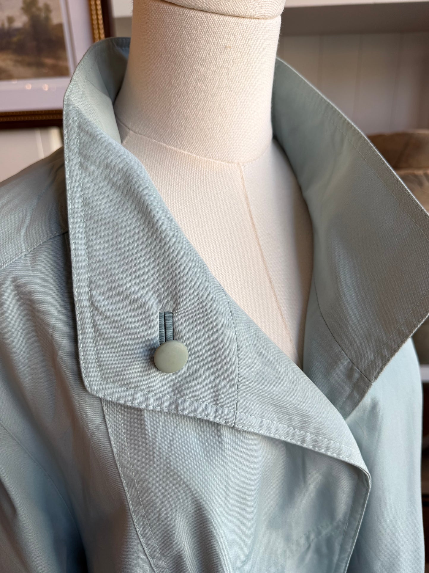 Vintage Blue A line trench #11
