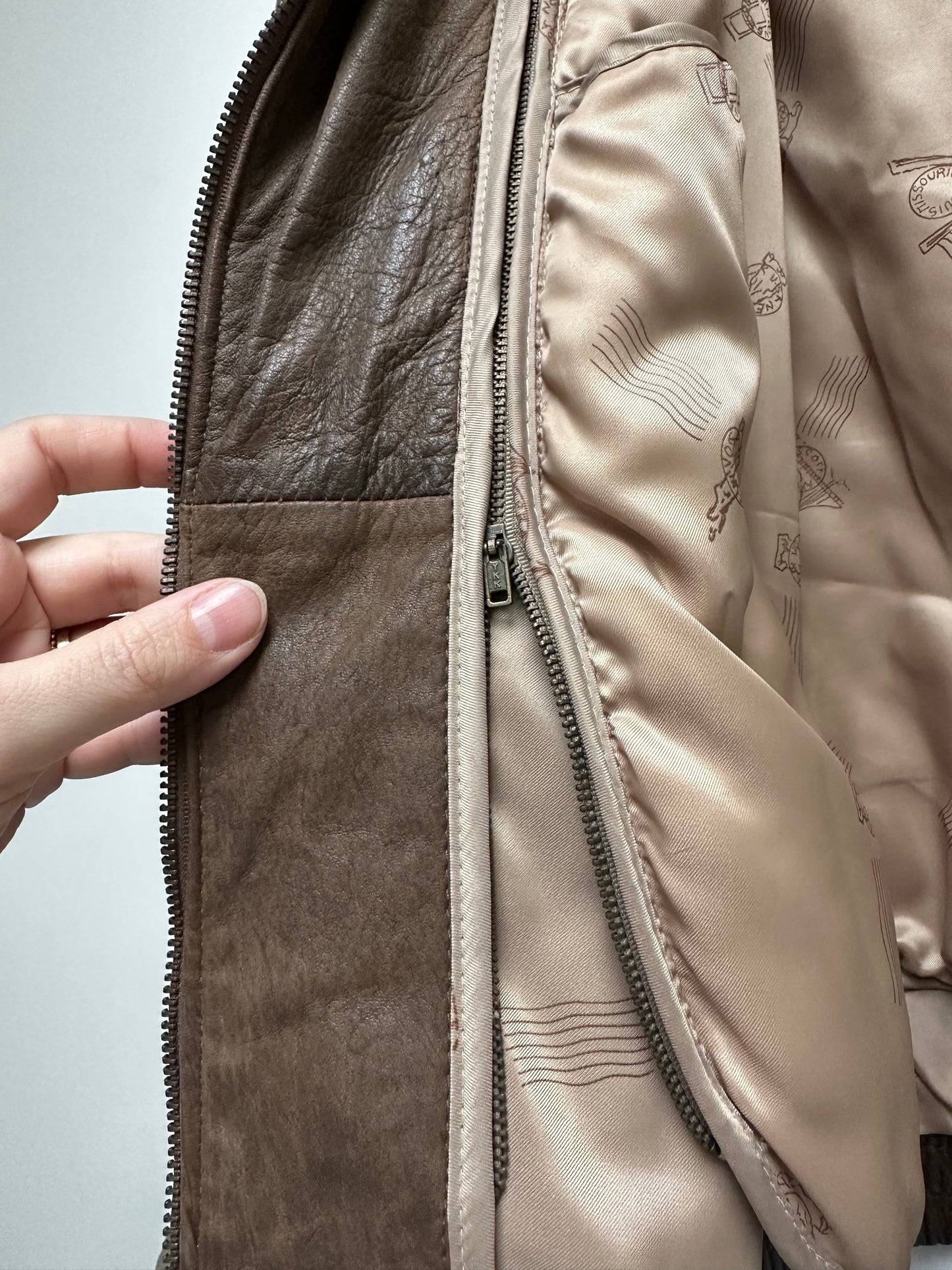 Vintage Adventure Bound leather bomber