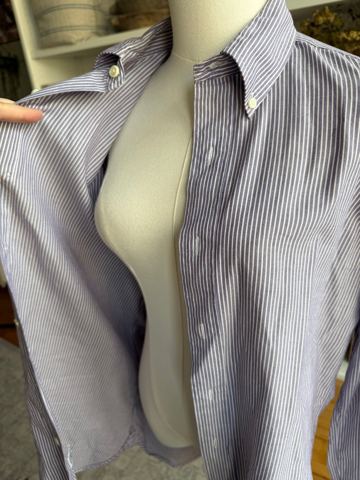 90s Ralph Lauren purple stripe button down