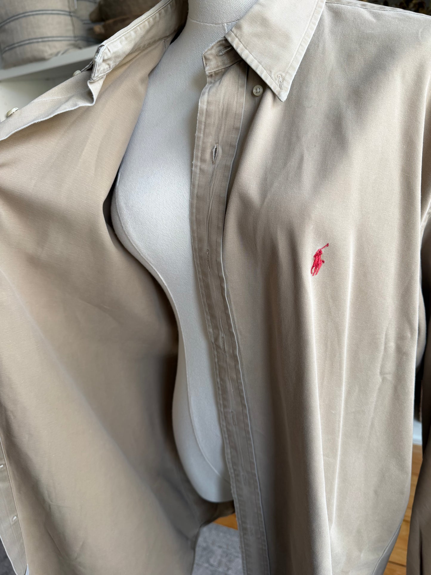 90s Ralph Lauren tan button down