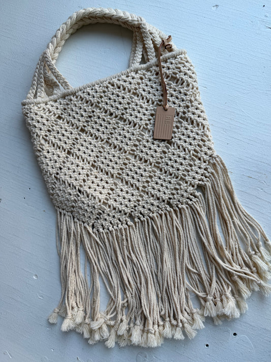 90s Polo Jeans Co by Ralph Lauren crochet fringe bag