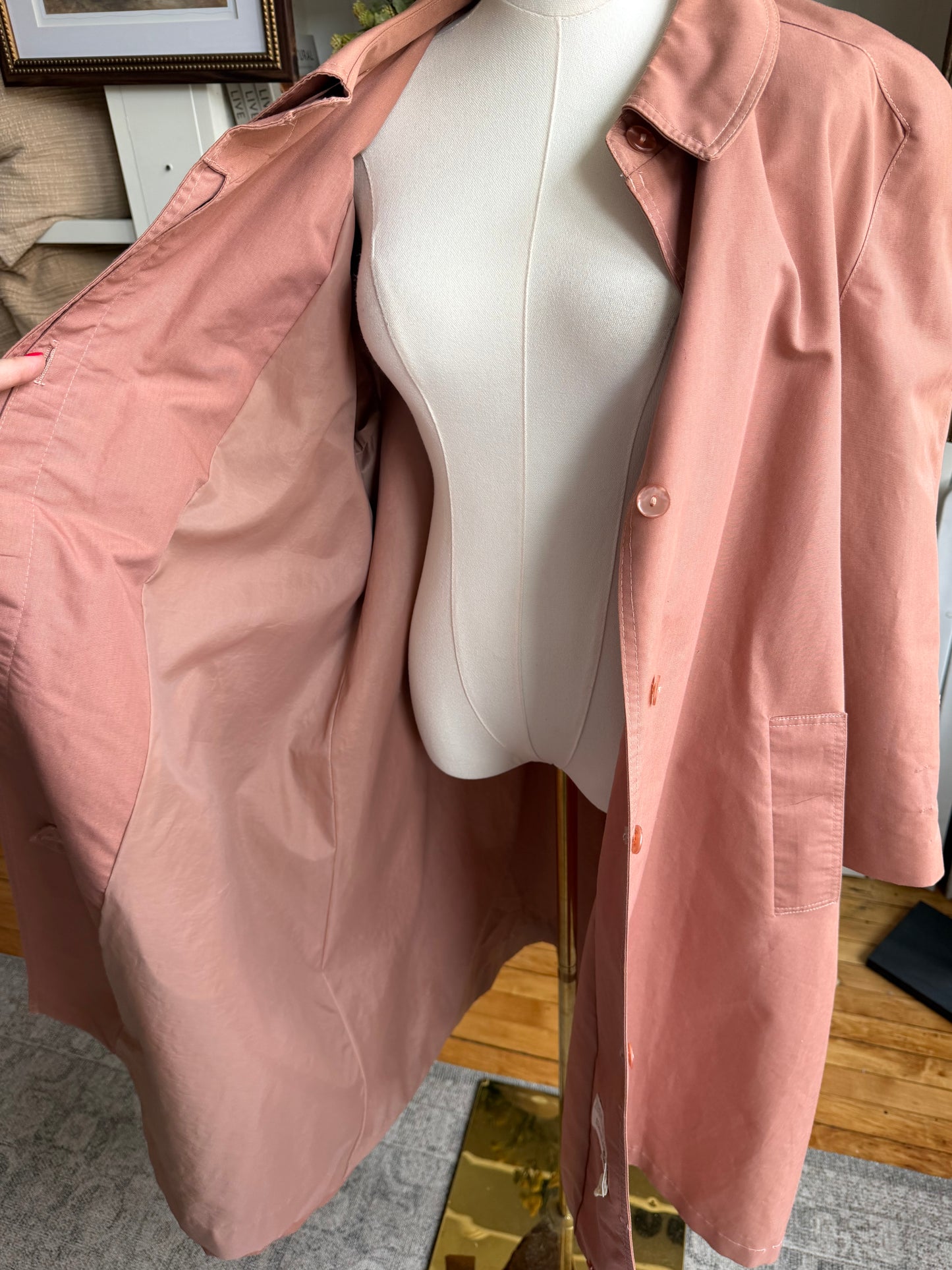 60s Sears mauve lightweight trench