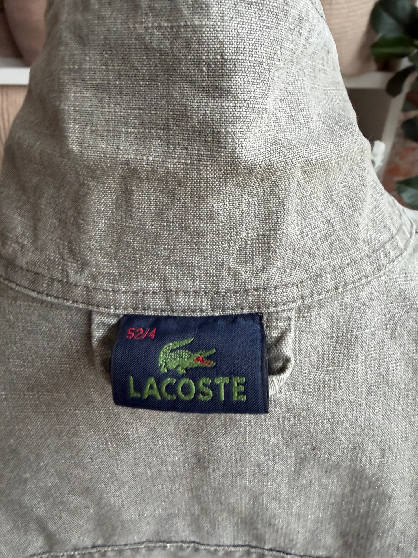 90s Lacoste sage green light weight denim jacket
