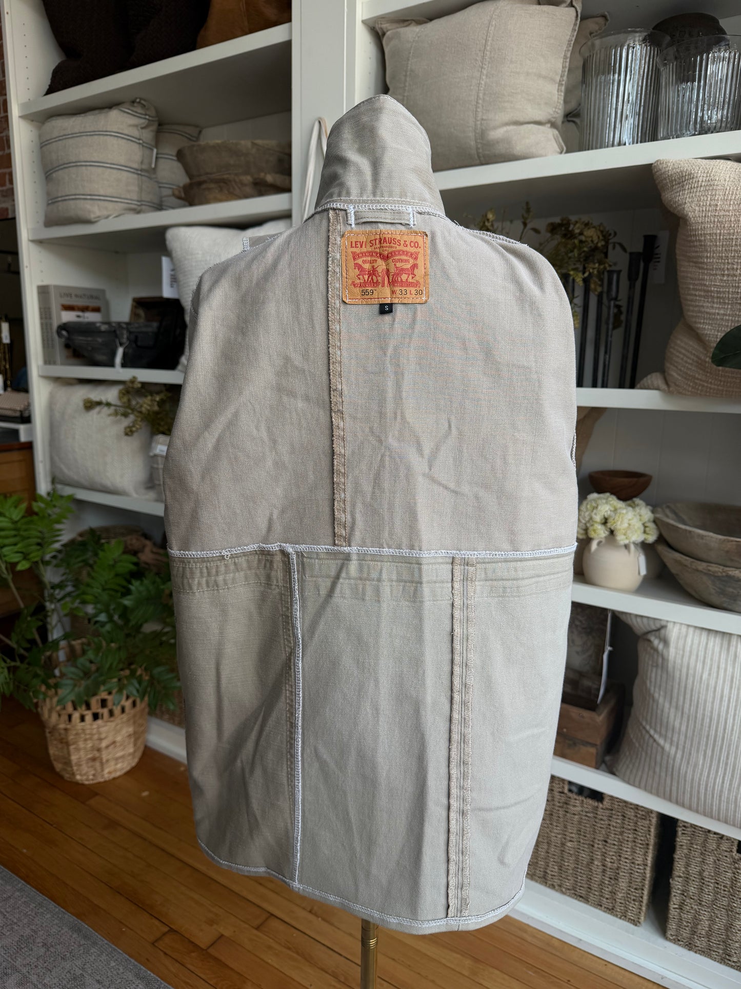 Reed Reworked denim chore coat. Size small