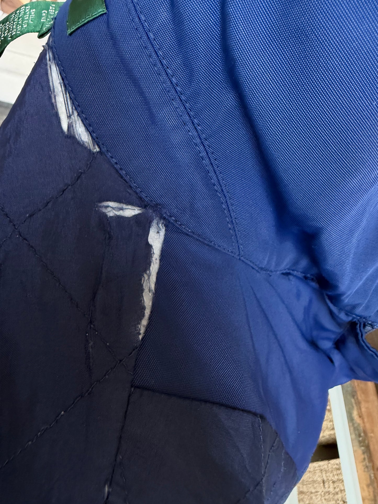 00s Lauren Ralph Lauren blue nylon insulated jacket. Fits XXS-S