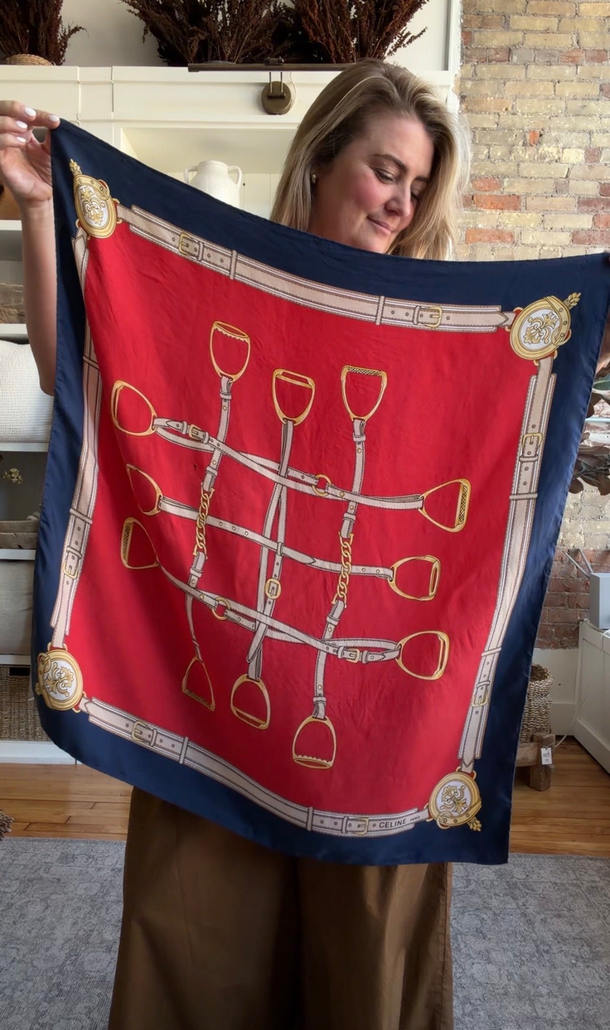 #2 Vintage Celine silk scarf