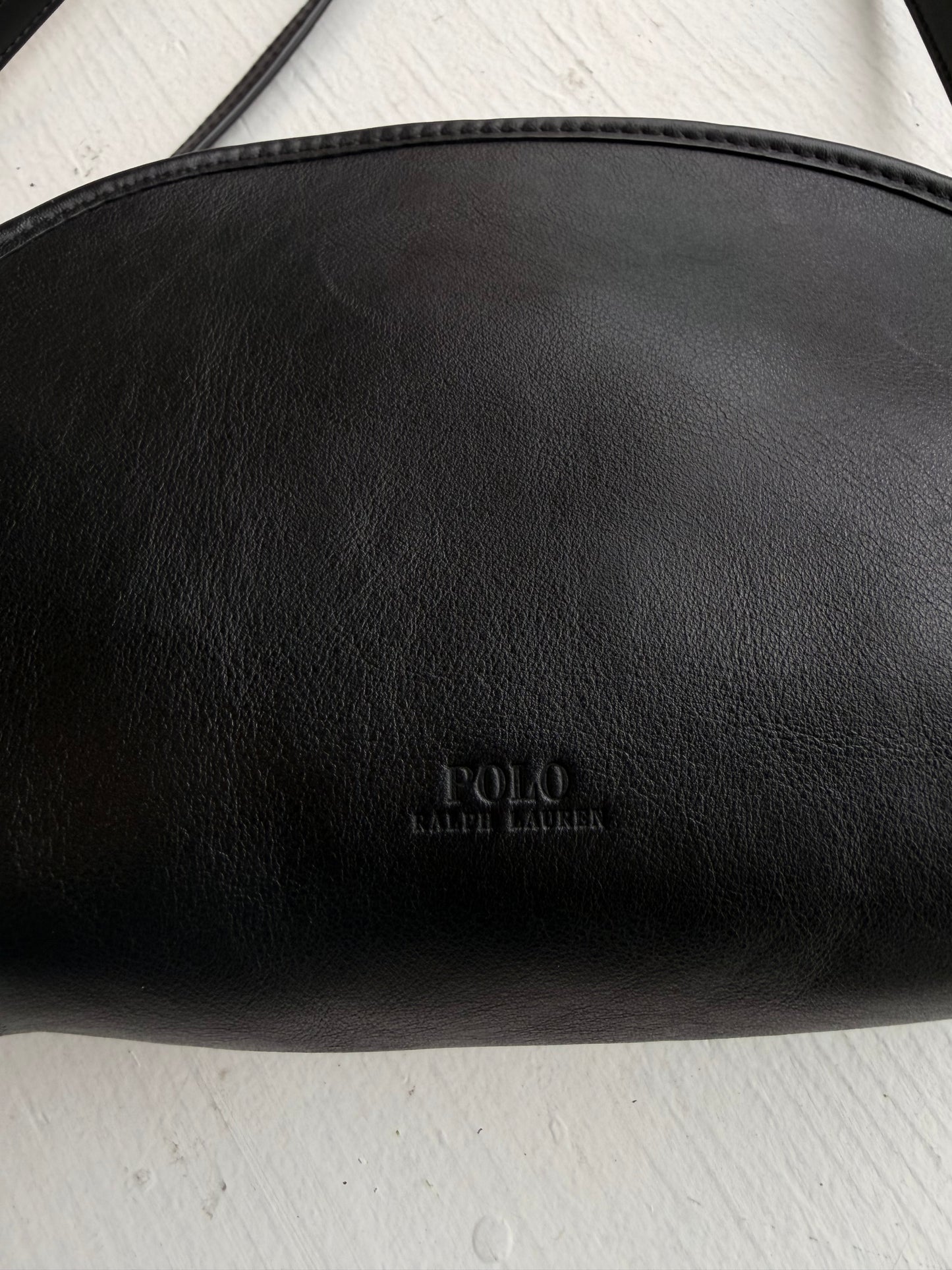 Polo Ralph Lauren black leather crossbody