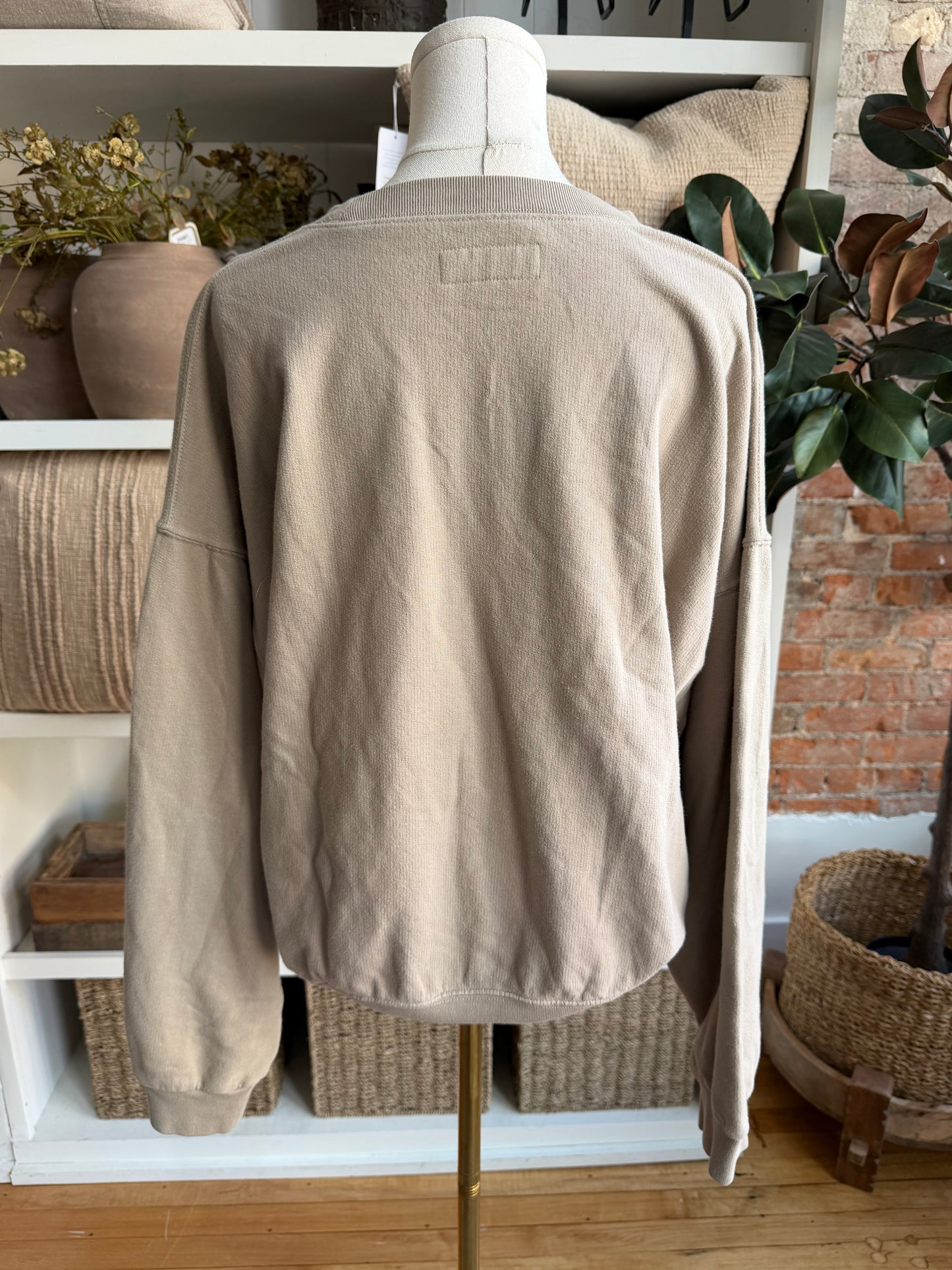 Buck Mason Vintage Interloop oversized sweatshirt. Size large