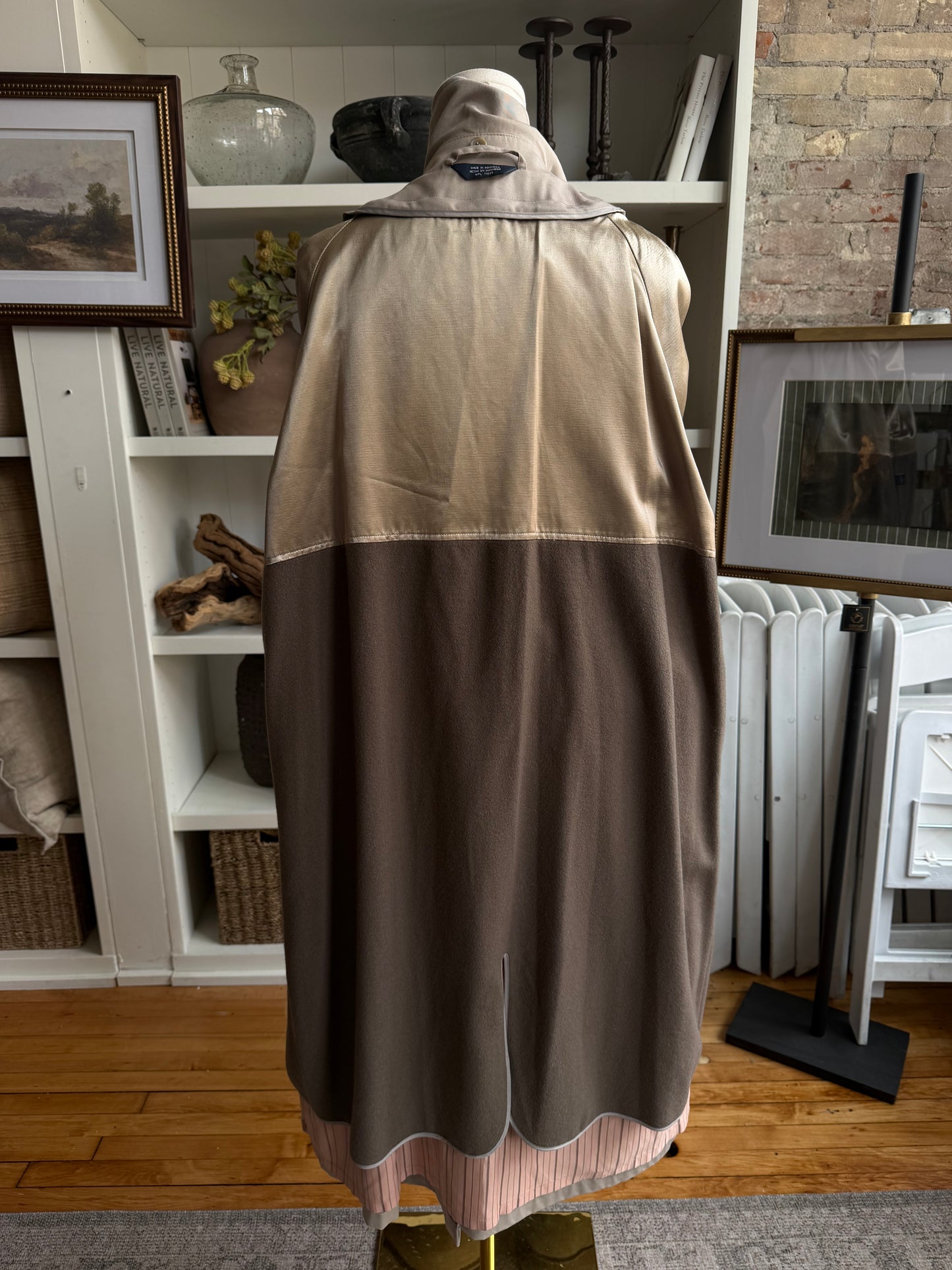 80s/90s Stafford khaki trench with zip out wool lining