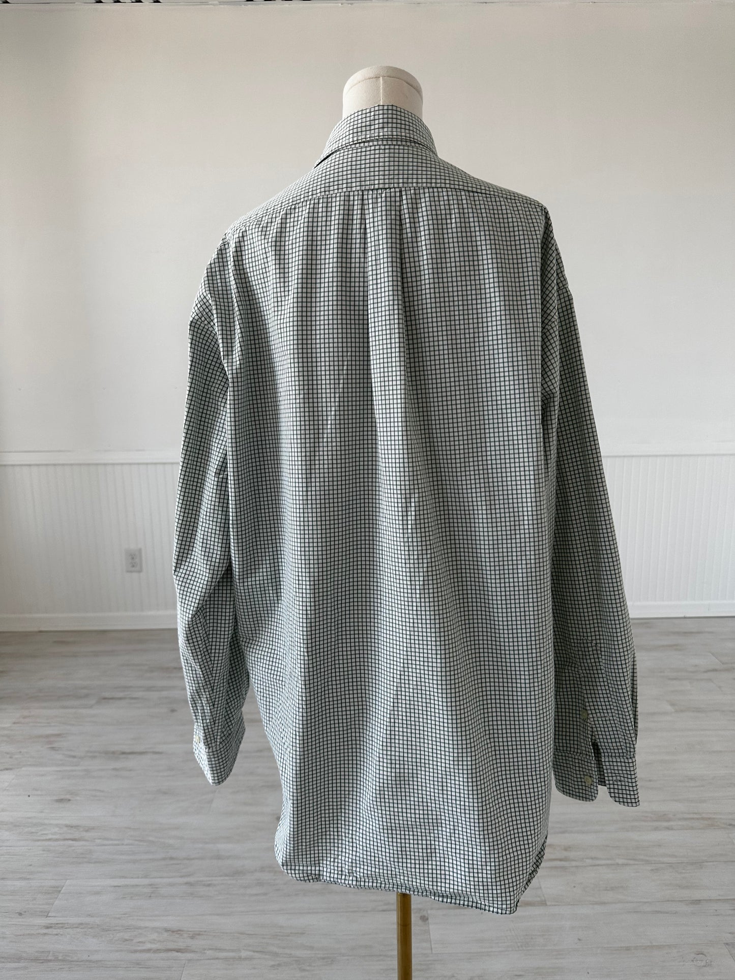 90s Ralph Lauren Blake green plaid button down