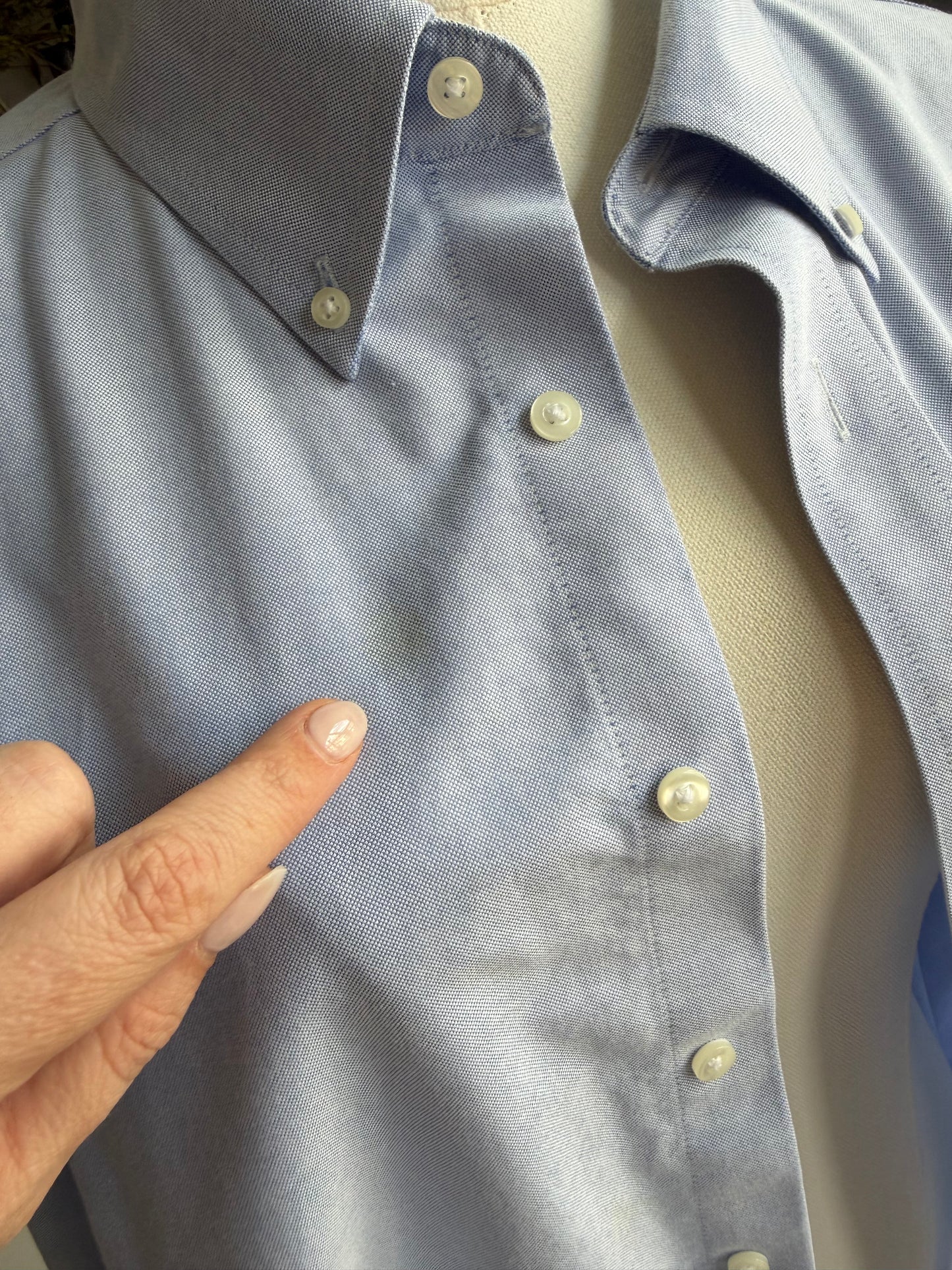 00s Round Tree & Yorke Gold Label blue Oxford