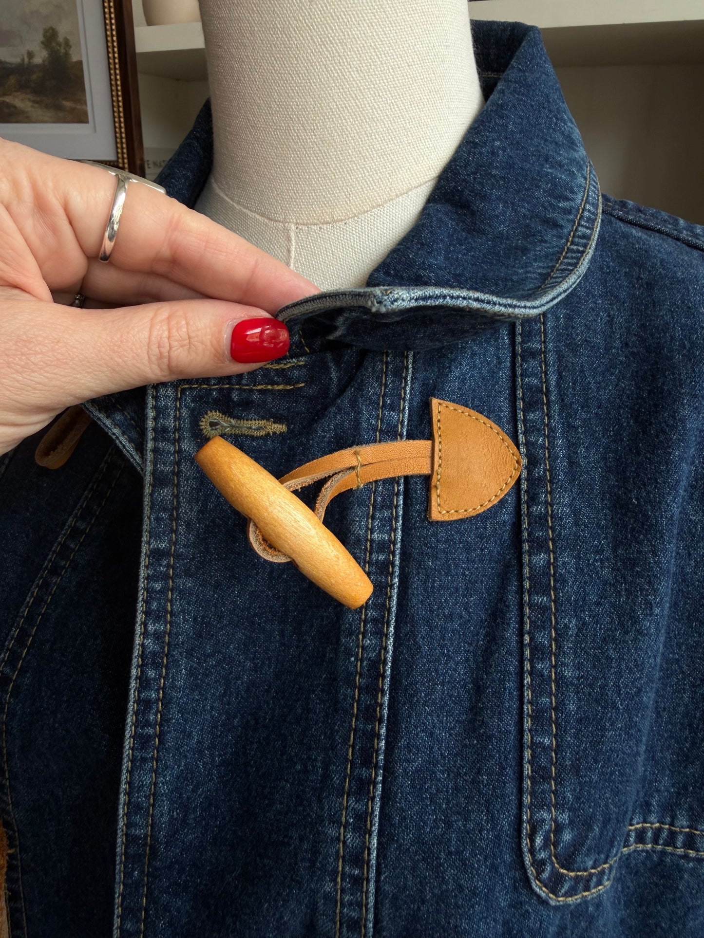 90s Lizwear denim toggle jacket