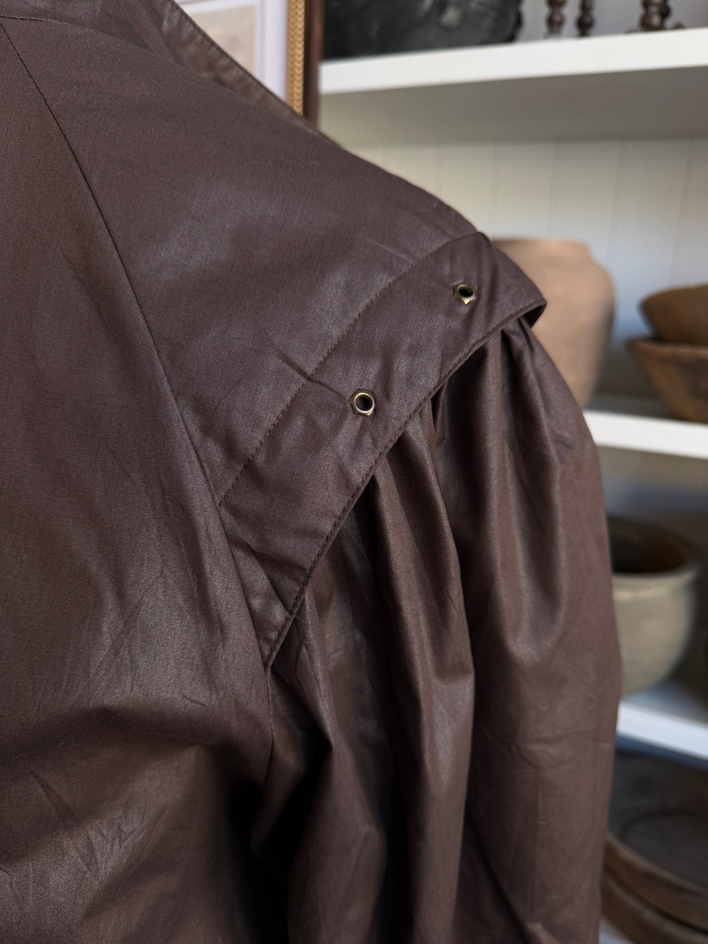Vintage brown A line light weight coat #17