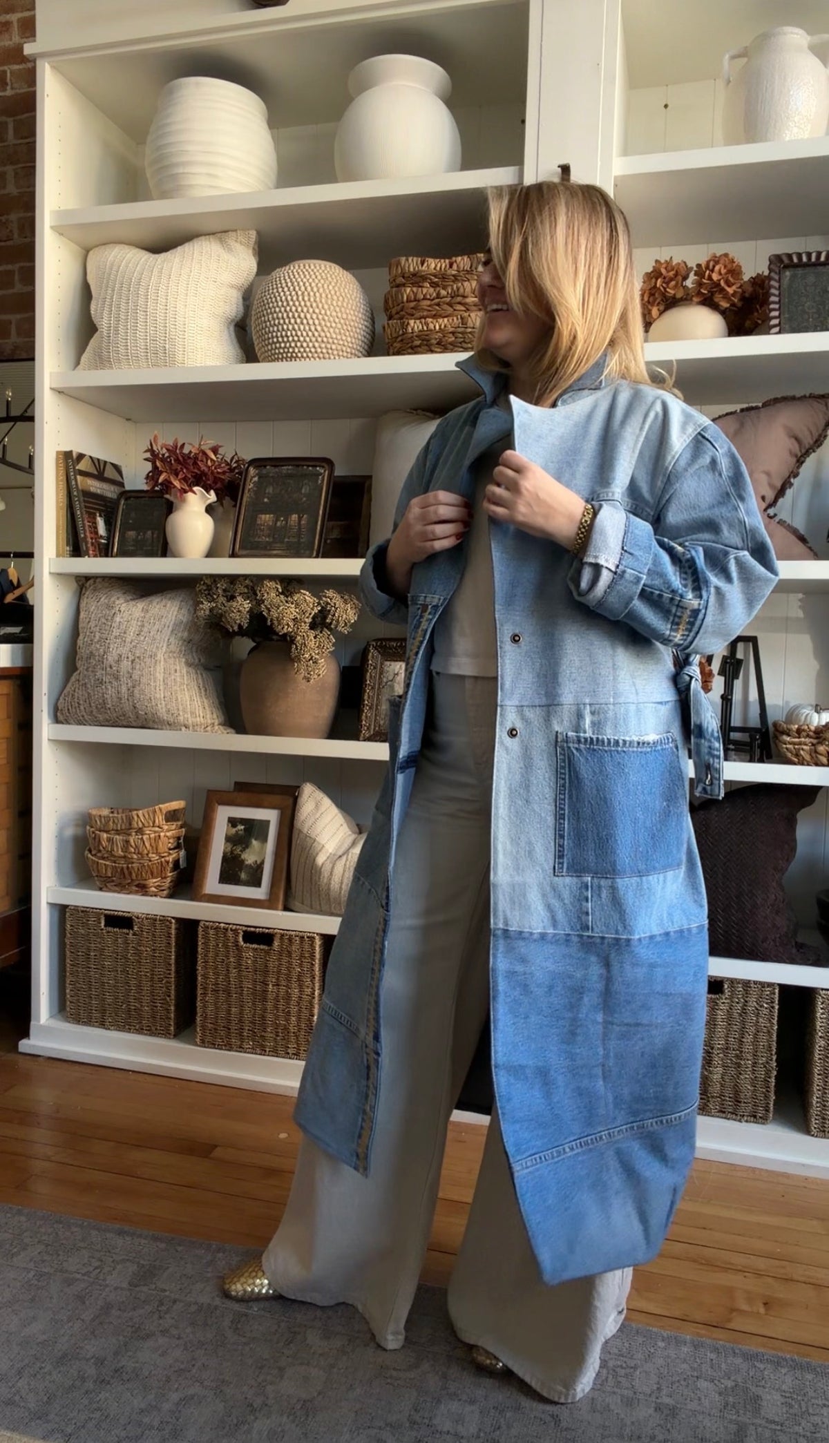 #4 Reworked denim trench. Size S