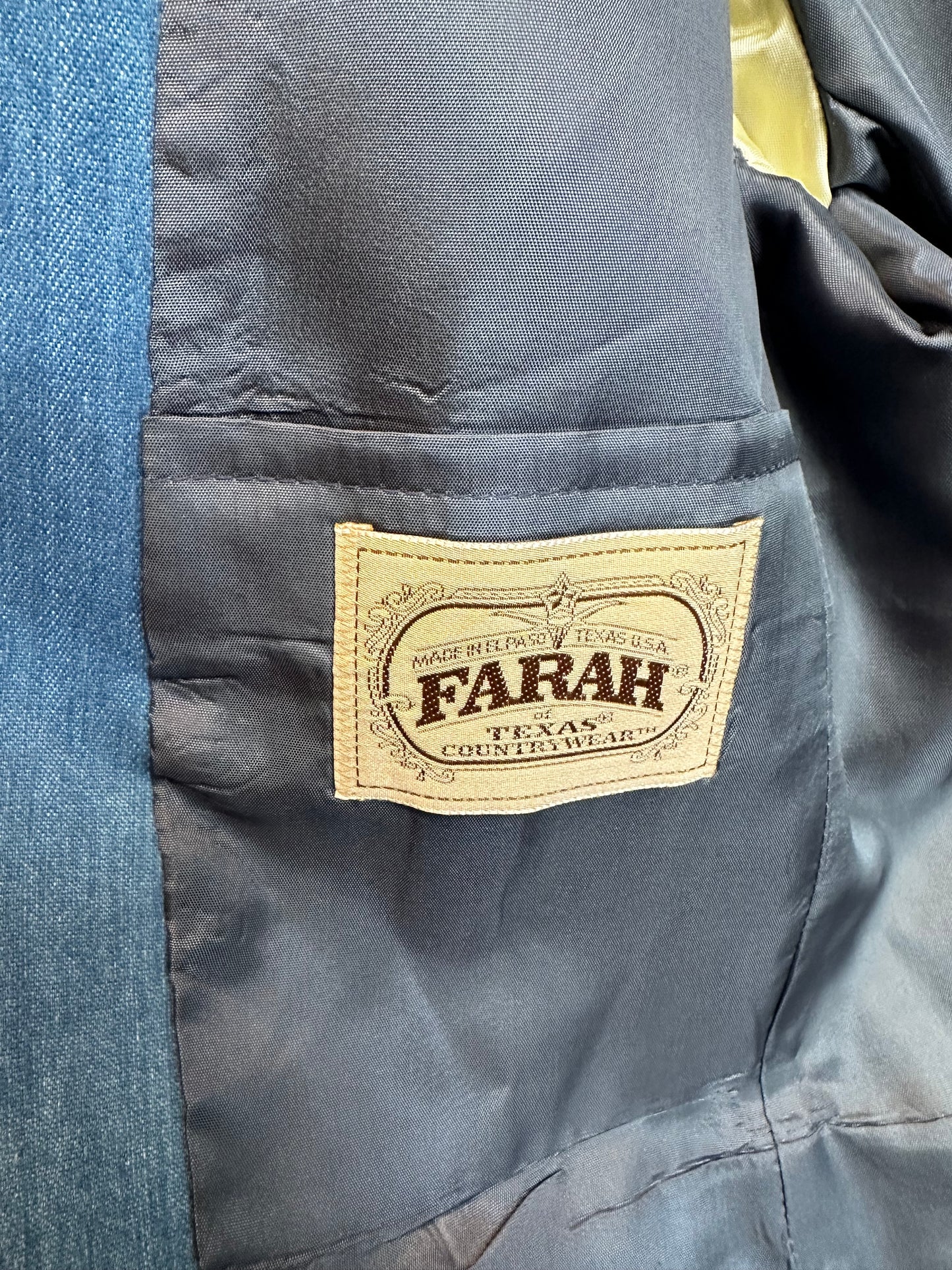 80s vintage Farah Texas Countrywear denim blazer